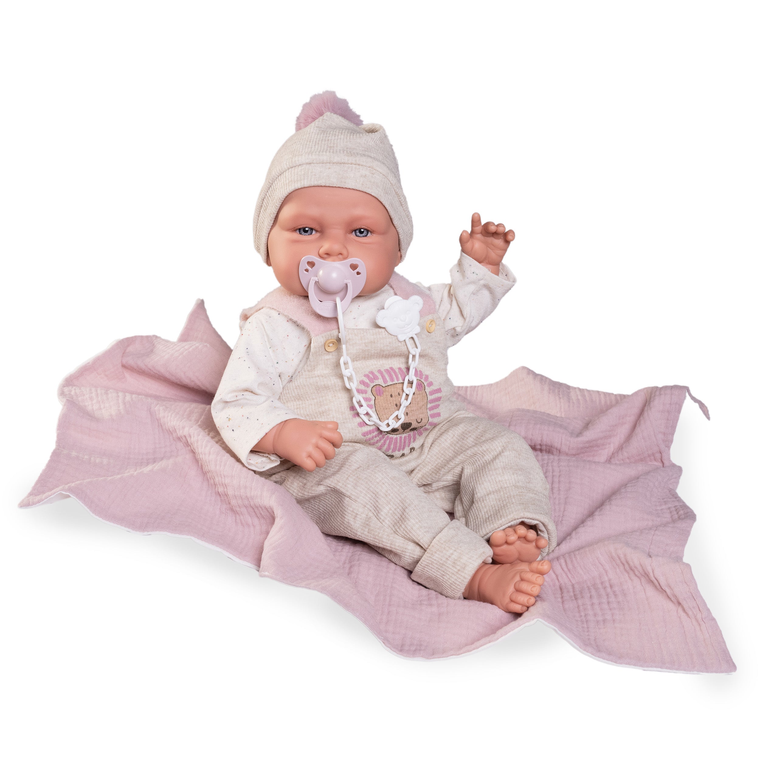 Antonio Juan Babydoo Doll - Poseable Doll with Blanket 50cm 18310