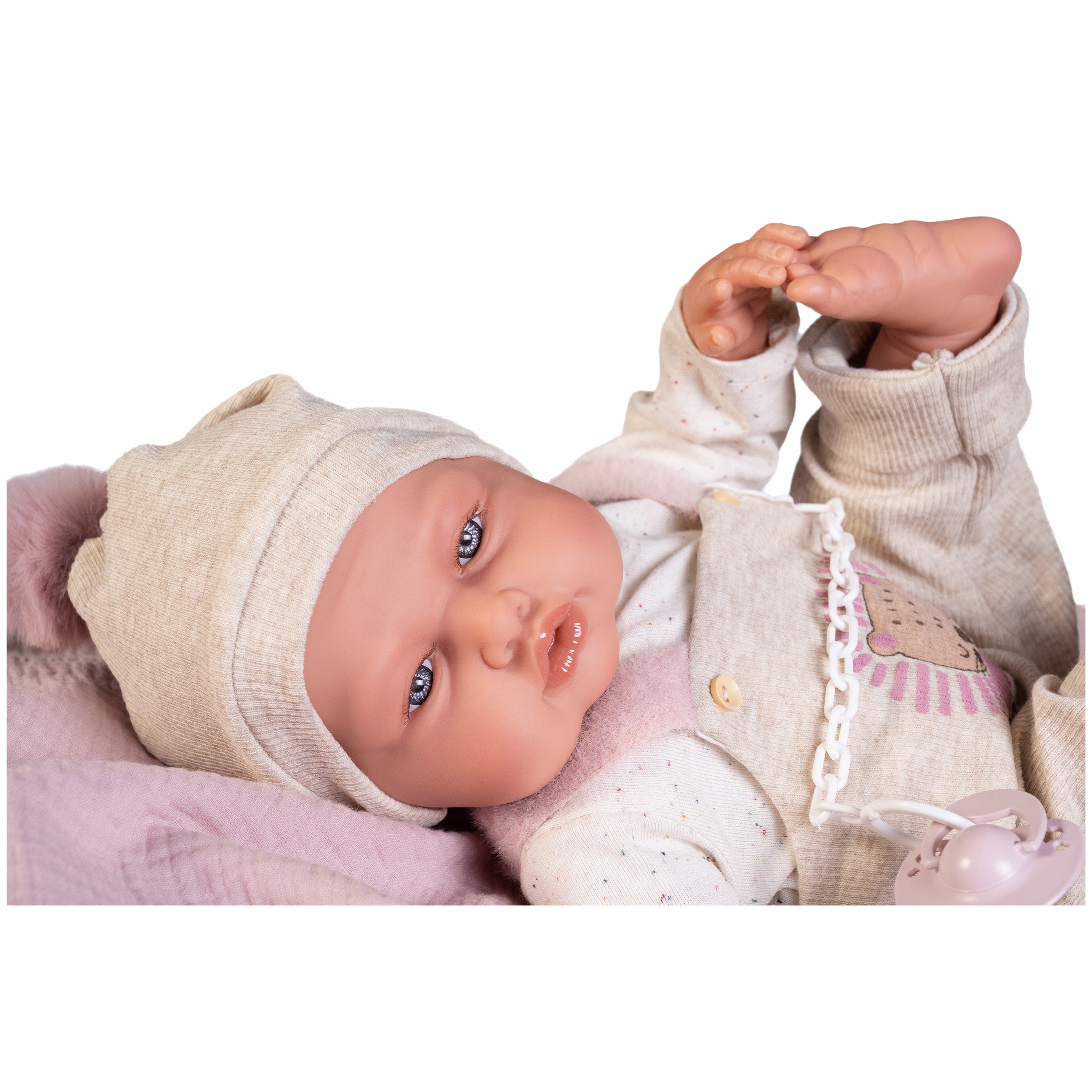 Antonio Juan Babydoo Doll - Poseable Doll with Blanket 50cm 18310
