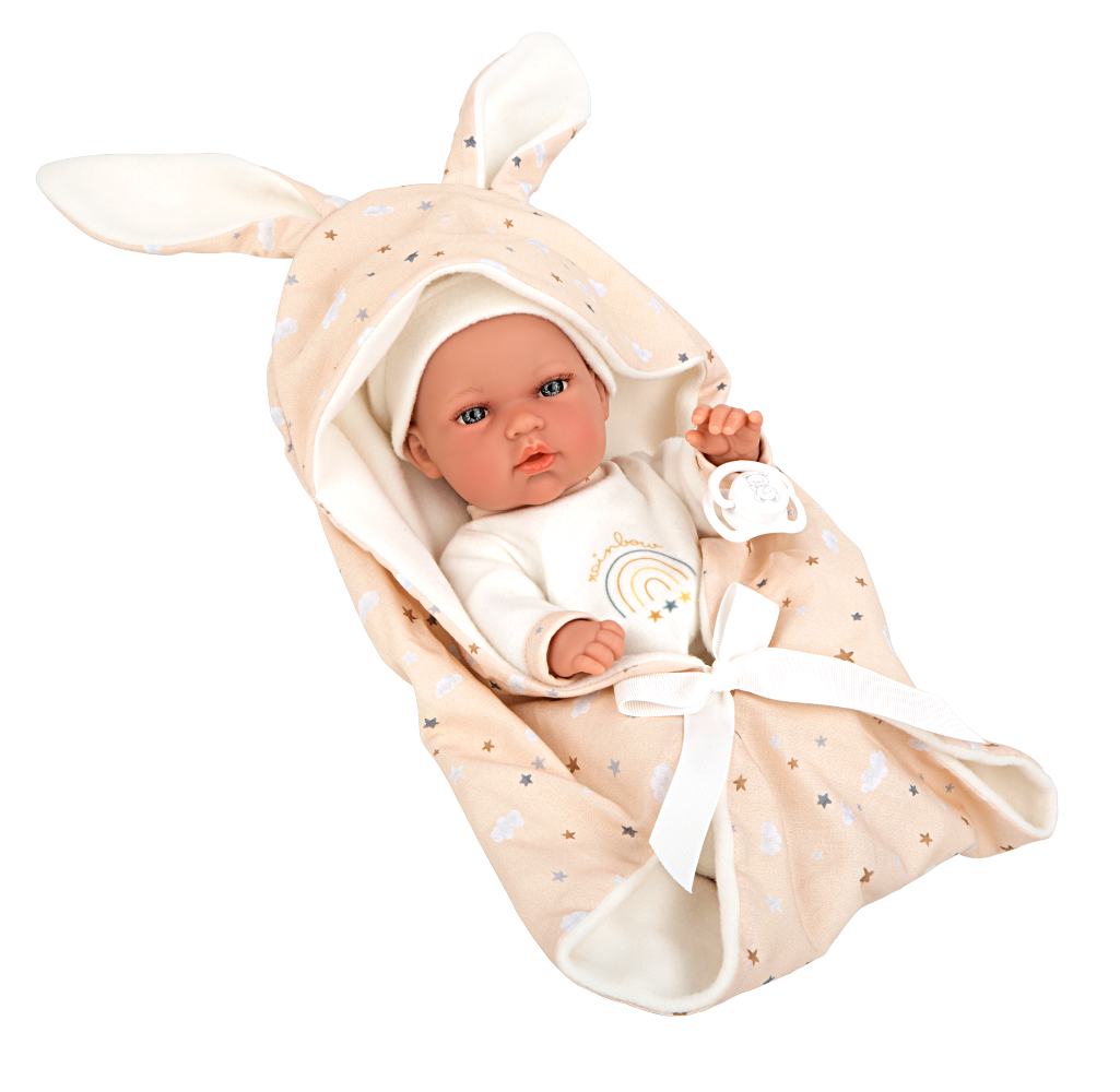 Arias 30cm Elegance Beige Bunny Blanket and Dummy 60761