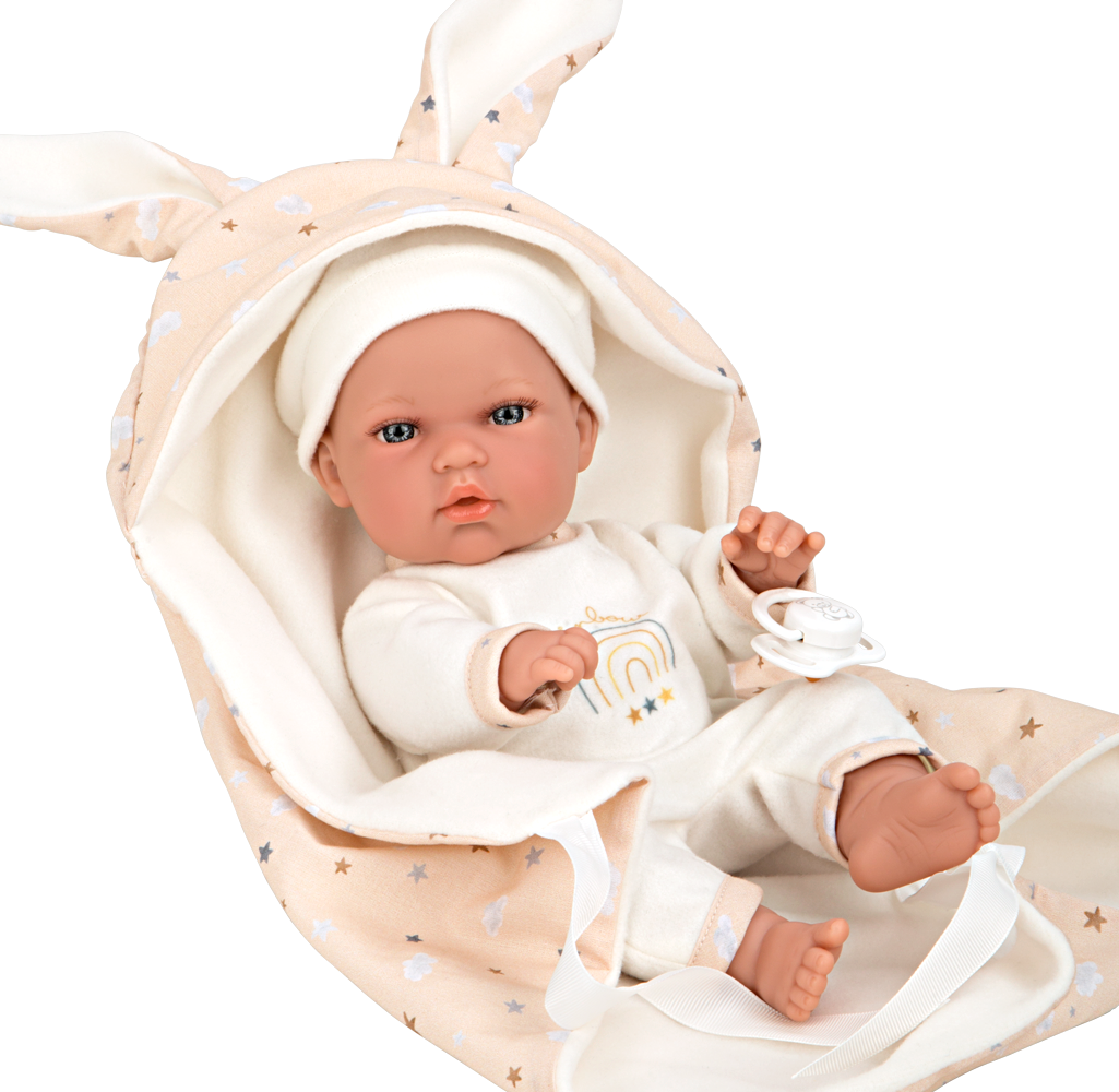 Arias 30cm Elegance Beige Bunny Blanket and Dummy 60761