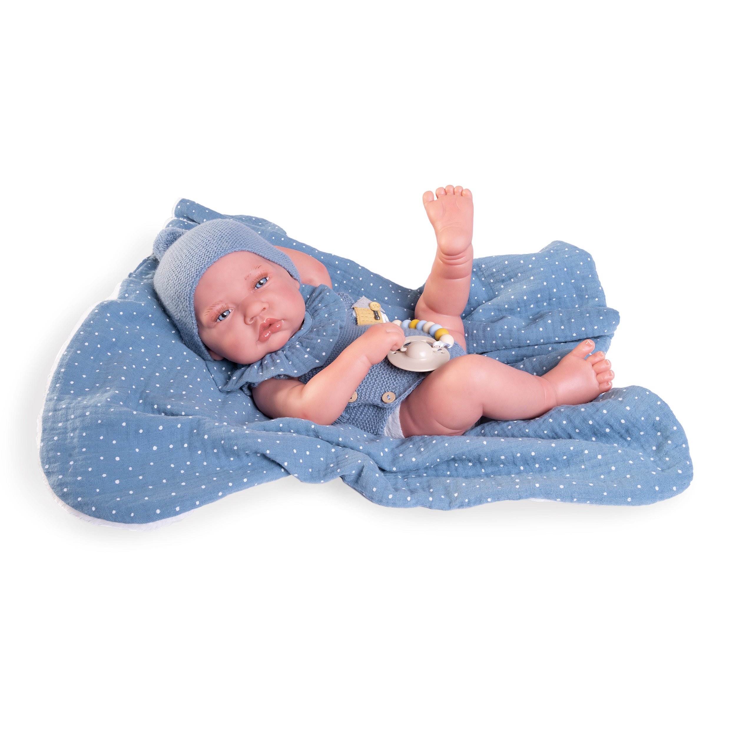 Antonio Juan Doll - Sweet Reborn Lúi with Blue Blanket 42cm 80219