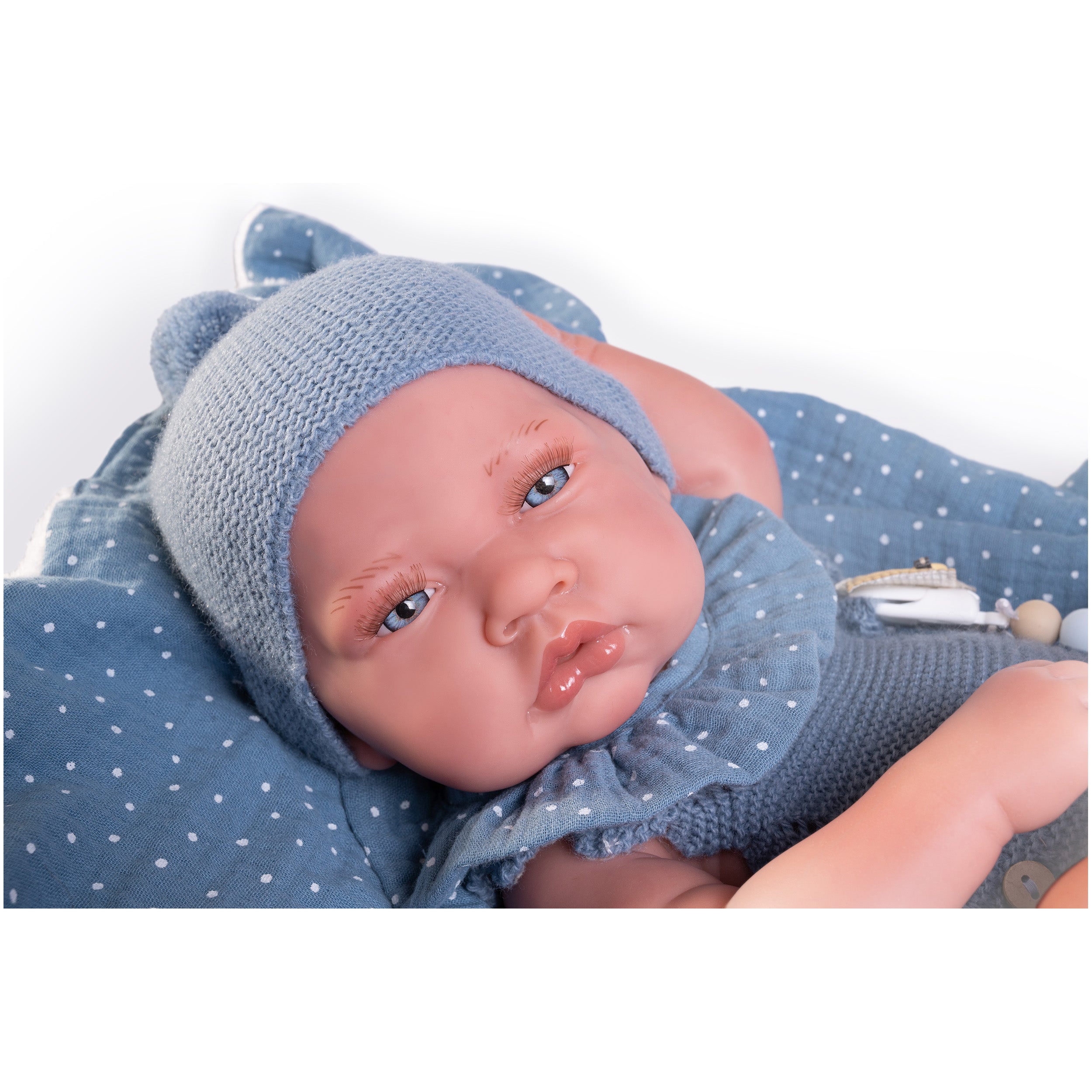 Antonio Juan Doll - Sweet Reborn Lúi with Blue Blanket 42cm 80219