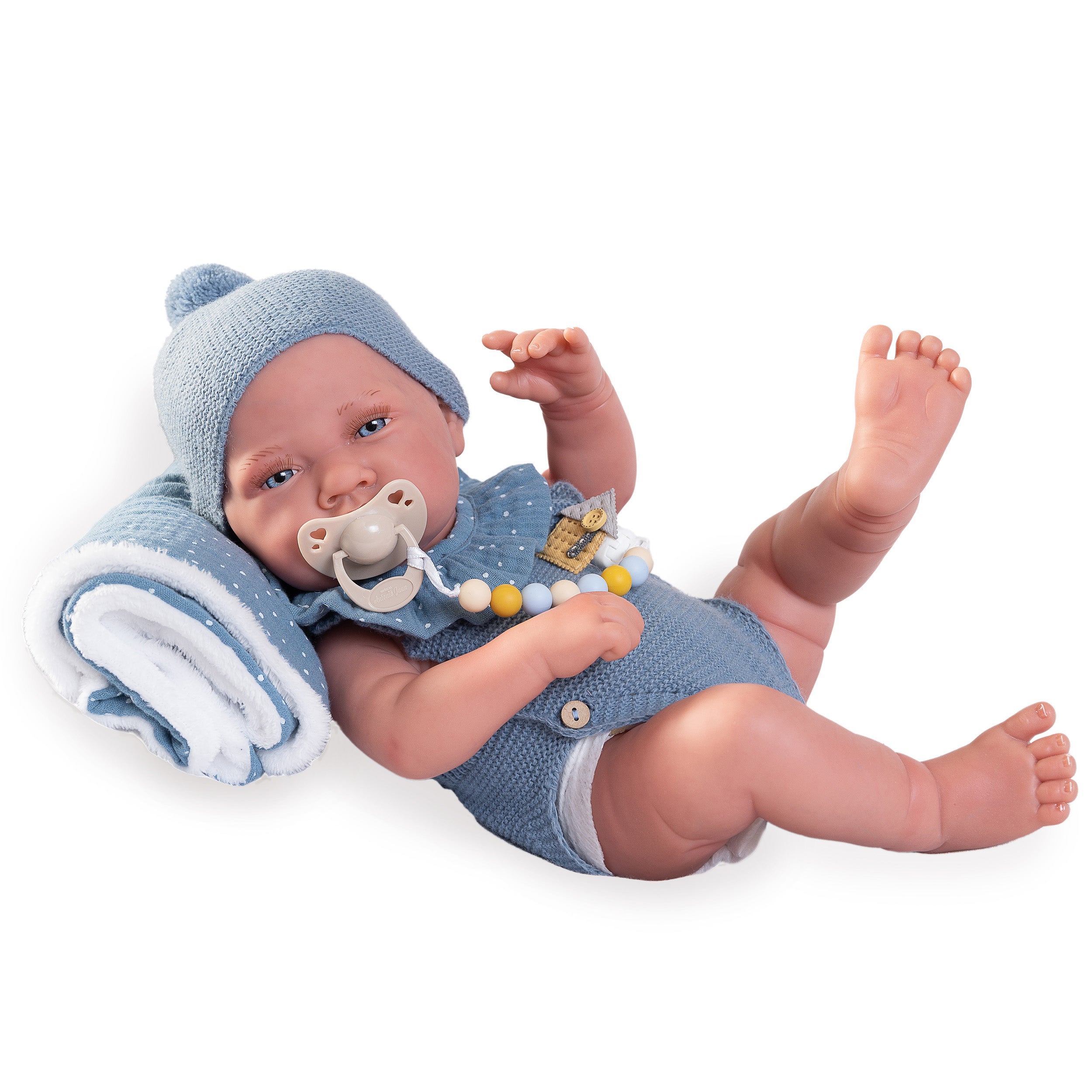 Antonio Juan Doll - Sweet Reborn Lúi with Blue Blanket 42cm 80219