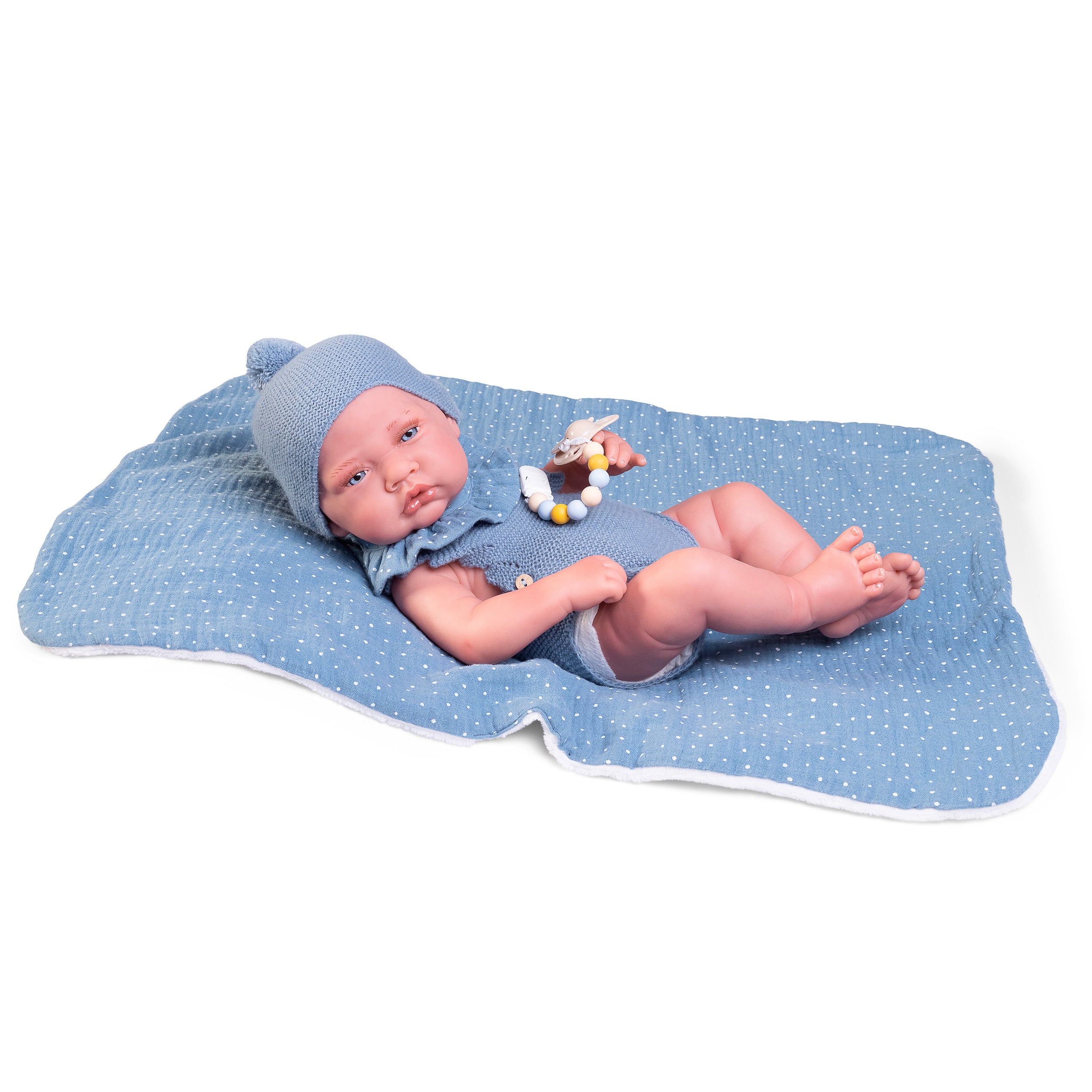 Antonio Juan Doll - Sweet Reborn Lúi with Blue Blanket 42cm 80219