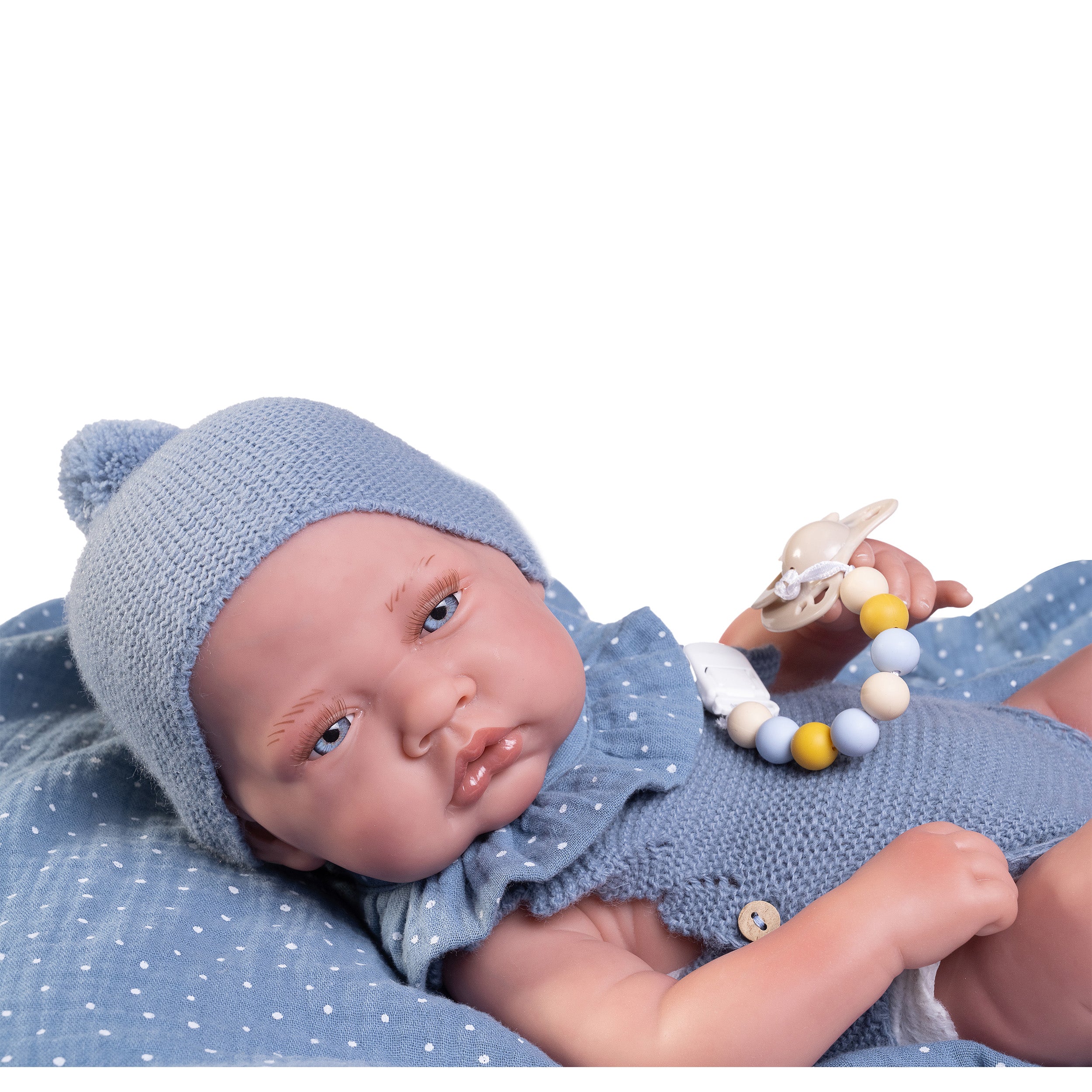 Antonio Juan Doll - Sweet Reborn Lúi with Blue Blanket 42cm 80219