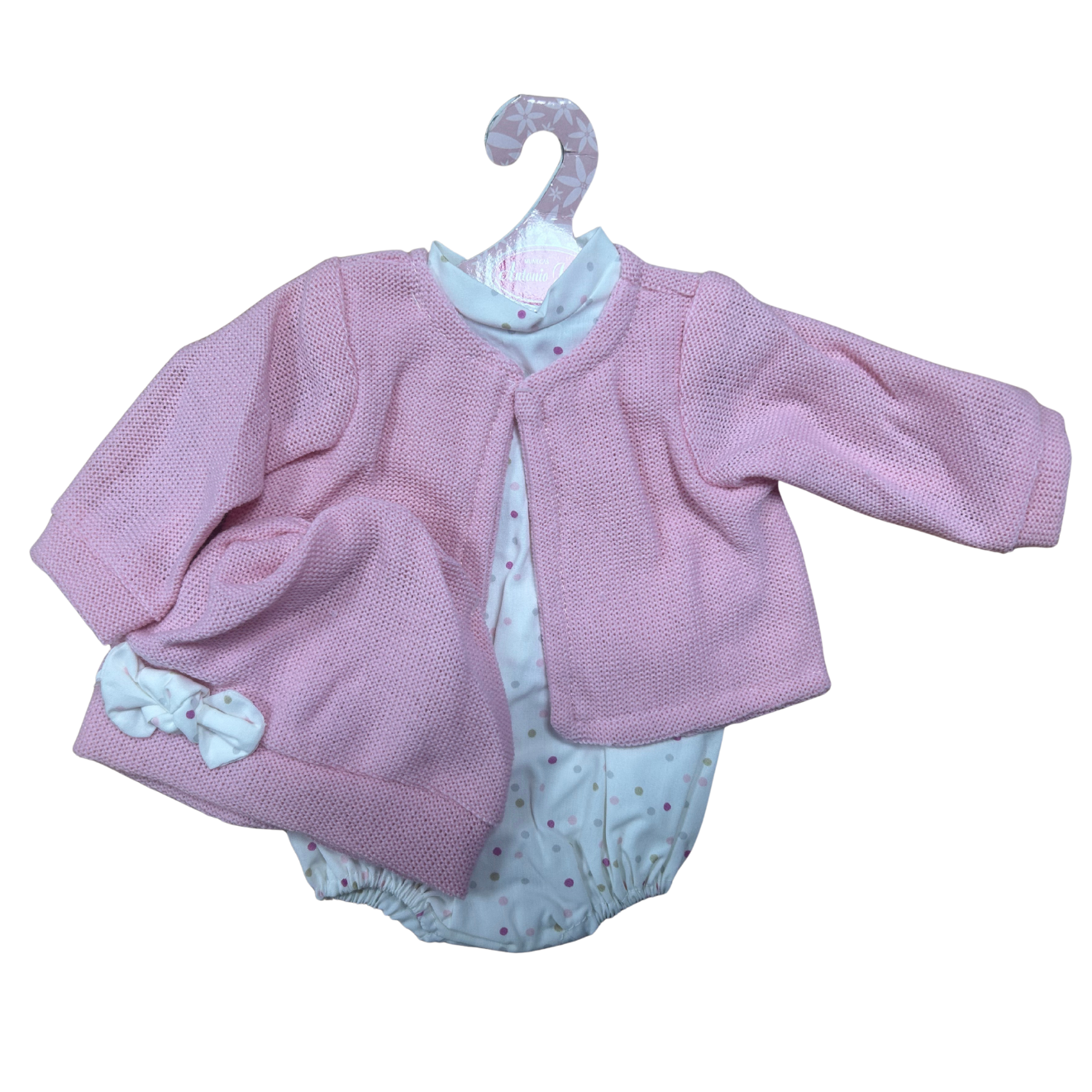 Antonio Juan Clothing for a 40–42cm Doll – Pink Multi-Spot 3 Piece Outfit