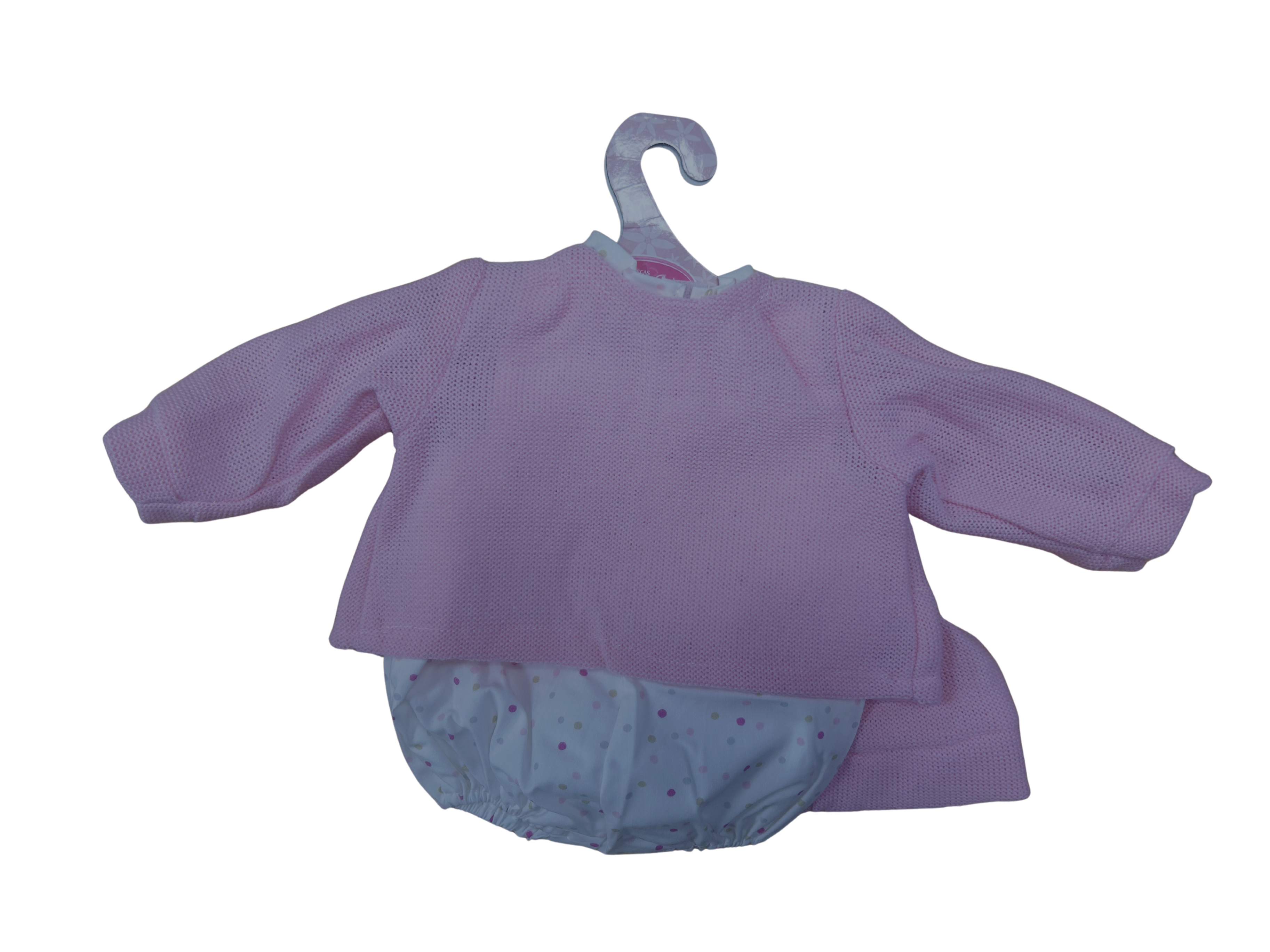 Antonio Juan Clothing for a 40–42cm Doll – Pink Multi-Spot 3 Piece Outfit