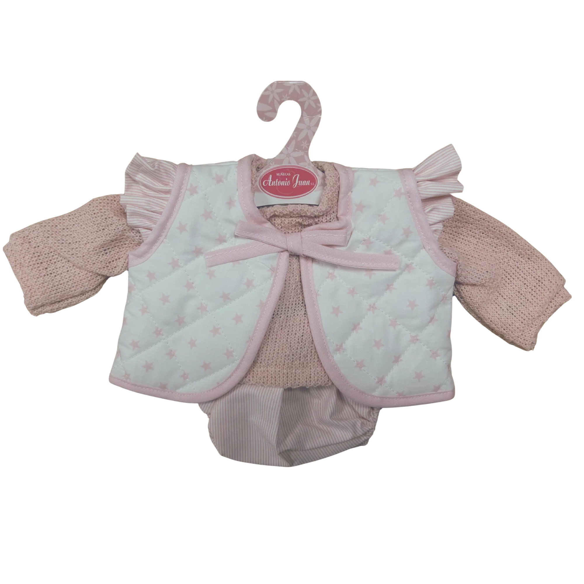 Antonio Juan Clothing for a 40–42cm Doll – Pink Star 3 Piece Waistcoat