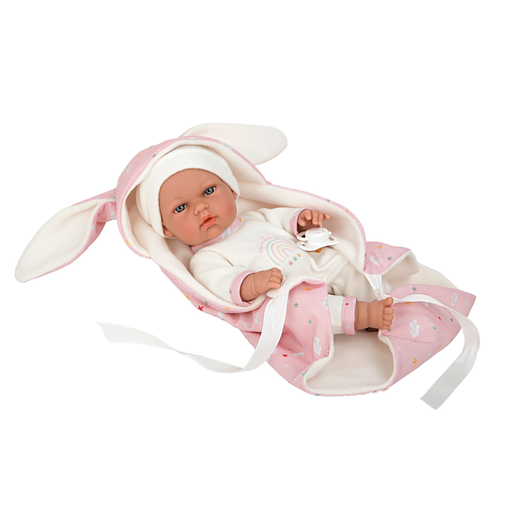 Arias 30cm Elegance Pink Bunny Blanket and Dummy 60760