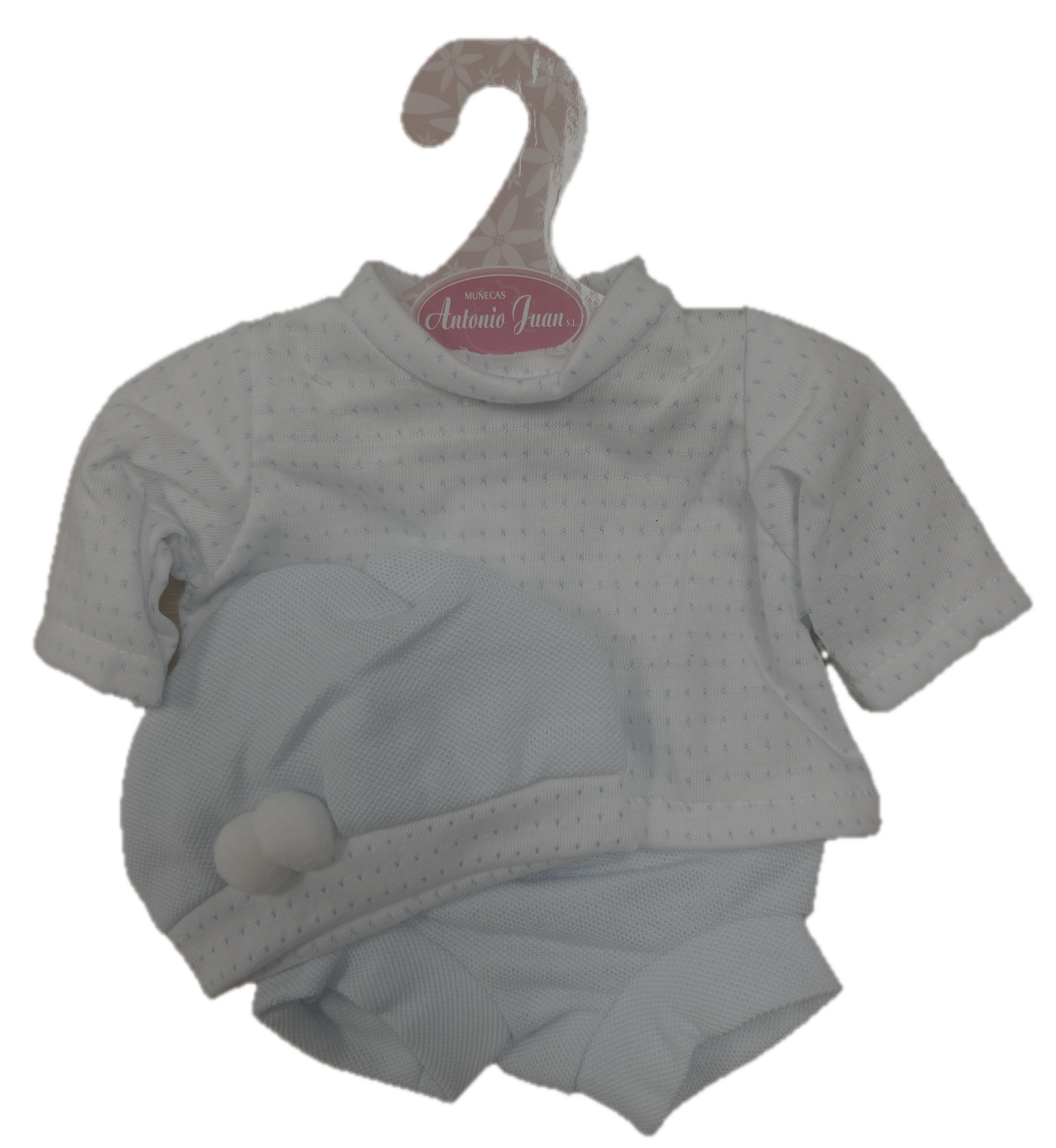 Antonio Juan Clothing for a 33cm Doll – Blue Spot Romper and Hat