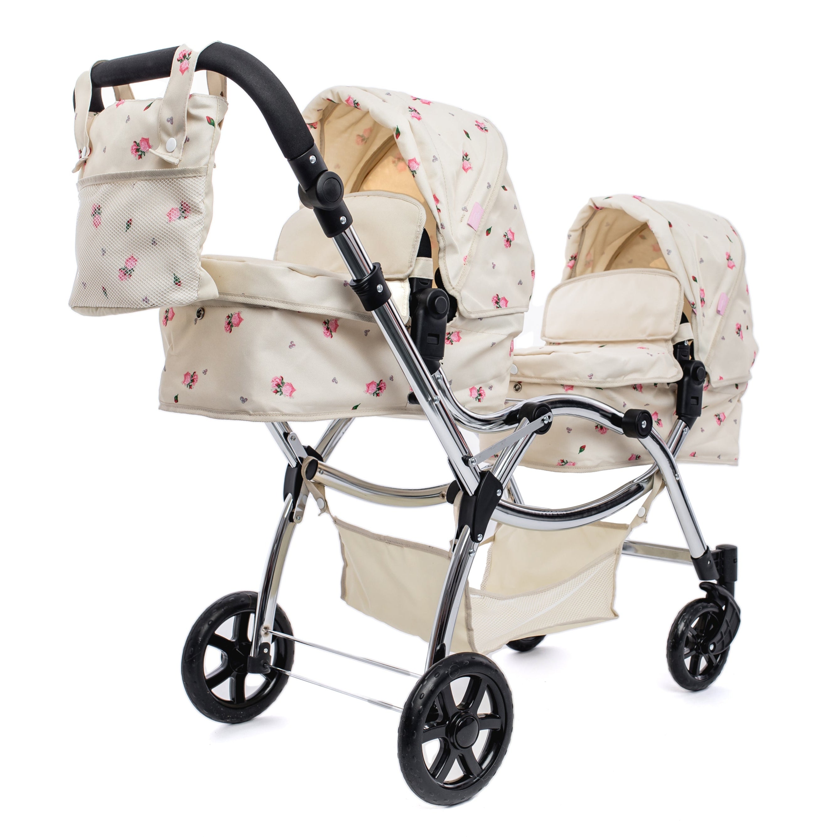 Roma Darcie Twin Dolls Pram - Cream 3+ years 84cm