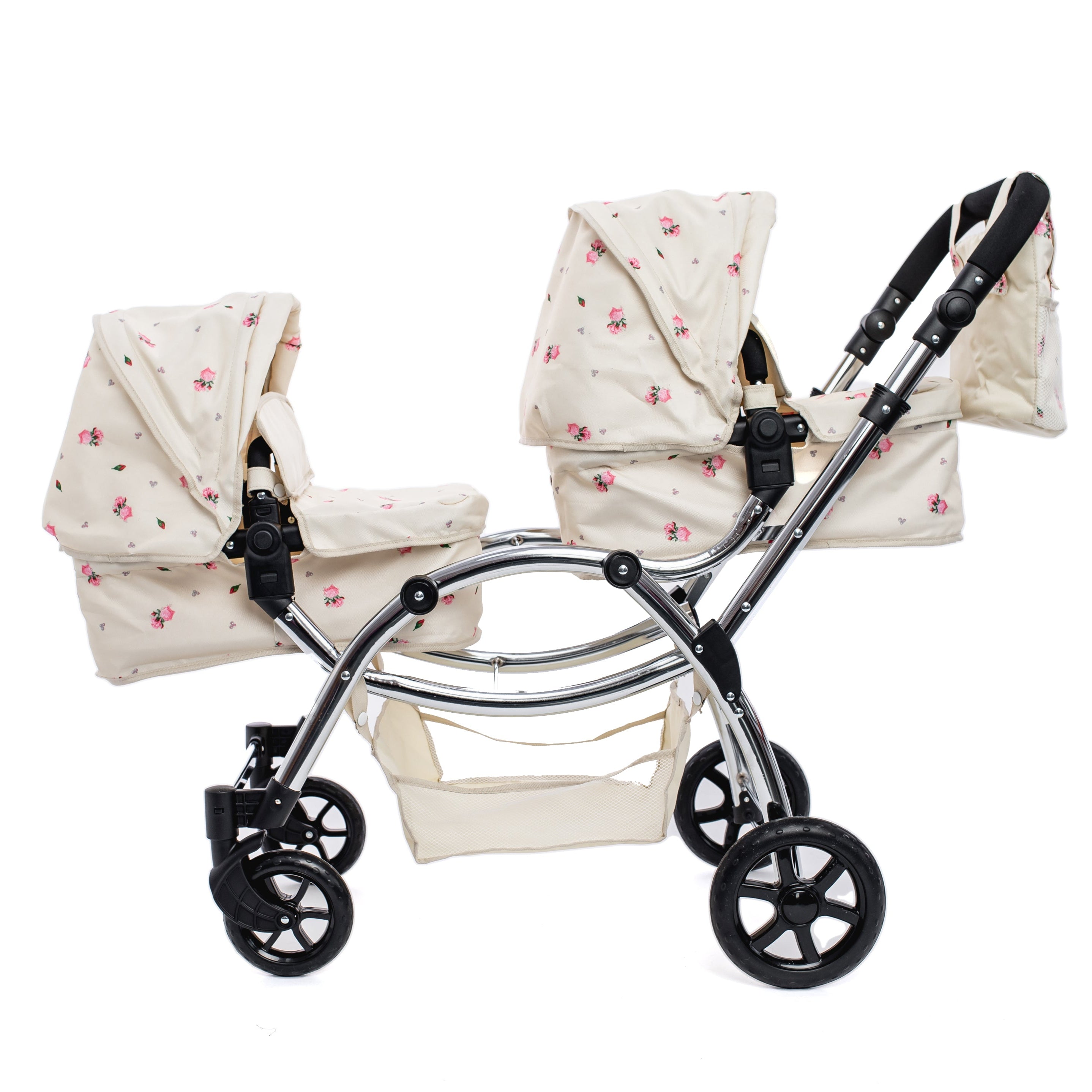 Roma Darcie Twin Dolls Pram - Cream 3+ years 84cm