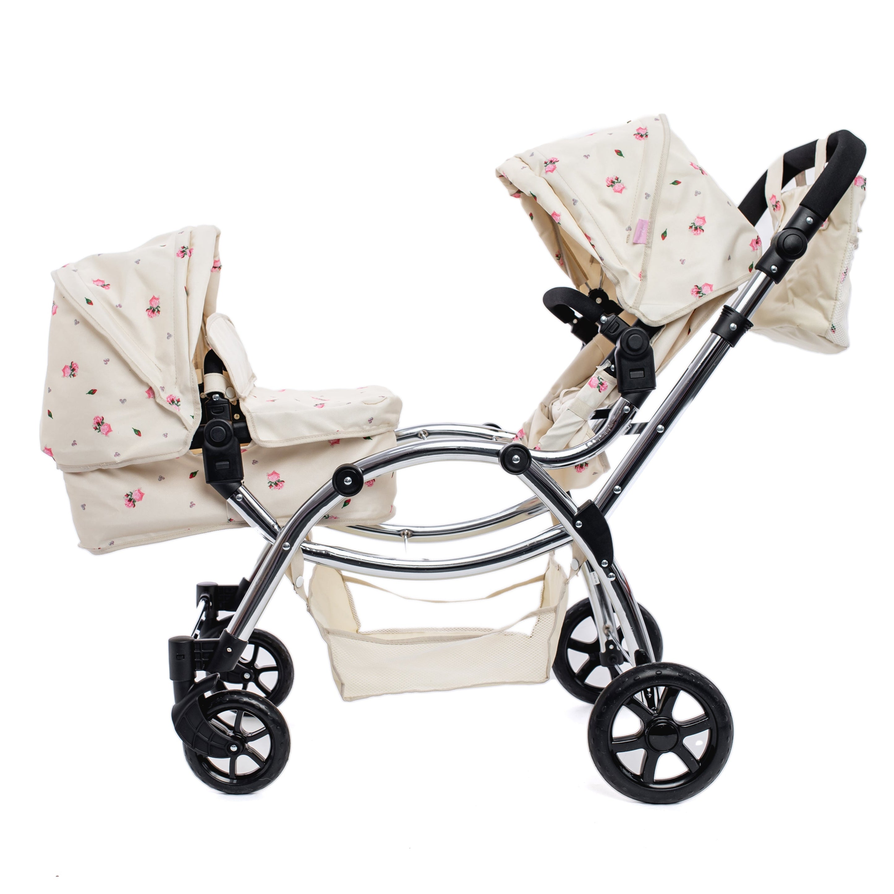 Roma Darcie Twin Dolls Pram - Cream 3+ years 84cm