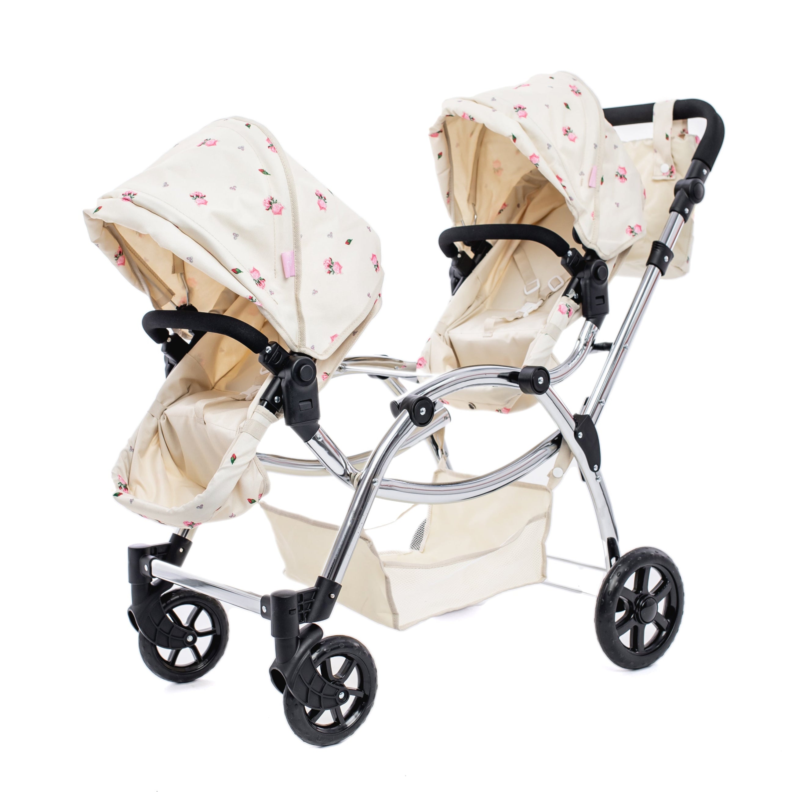 Roma Darcie Twin Dolls Pram - Cream 3+ years 84cm