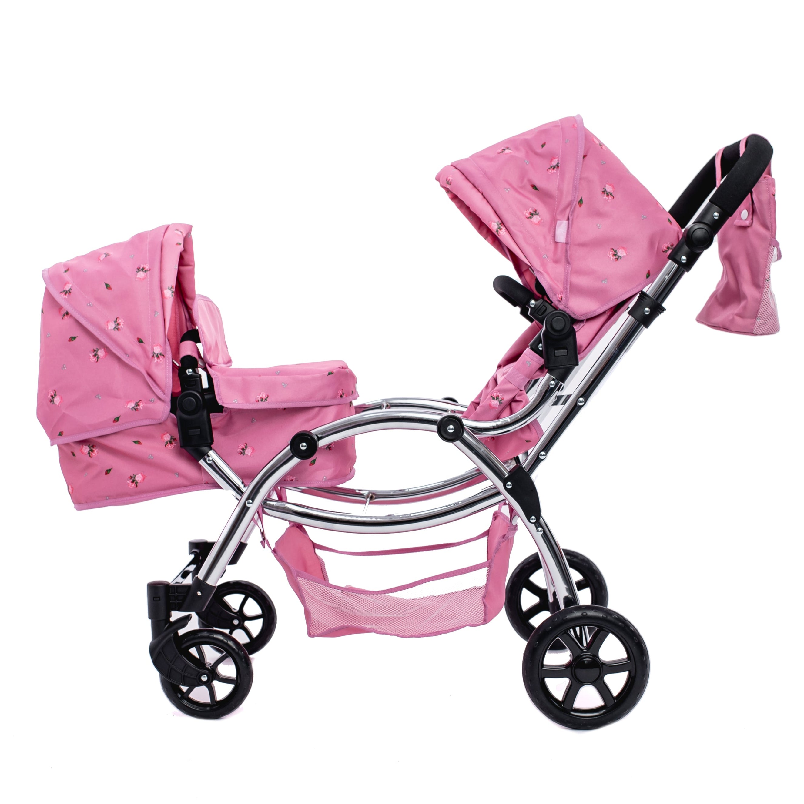 Roma Darcie Twin Dolls Pram - Pink 3+ years up to 84cm