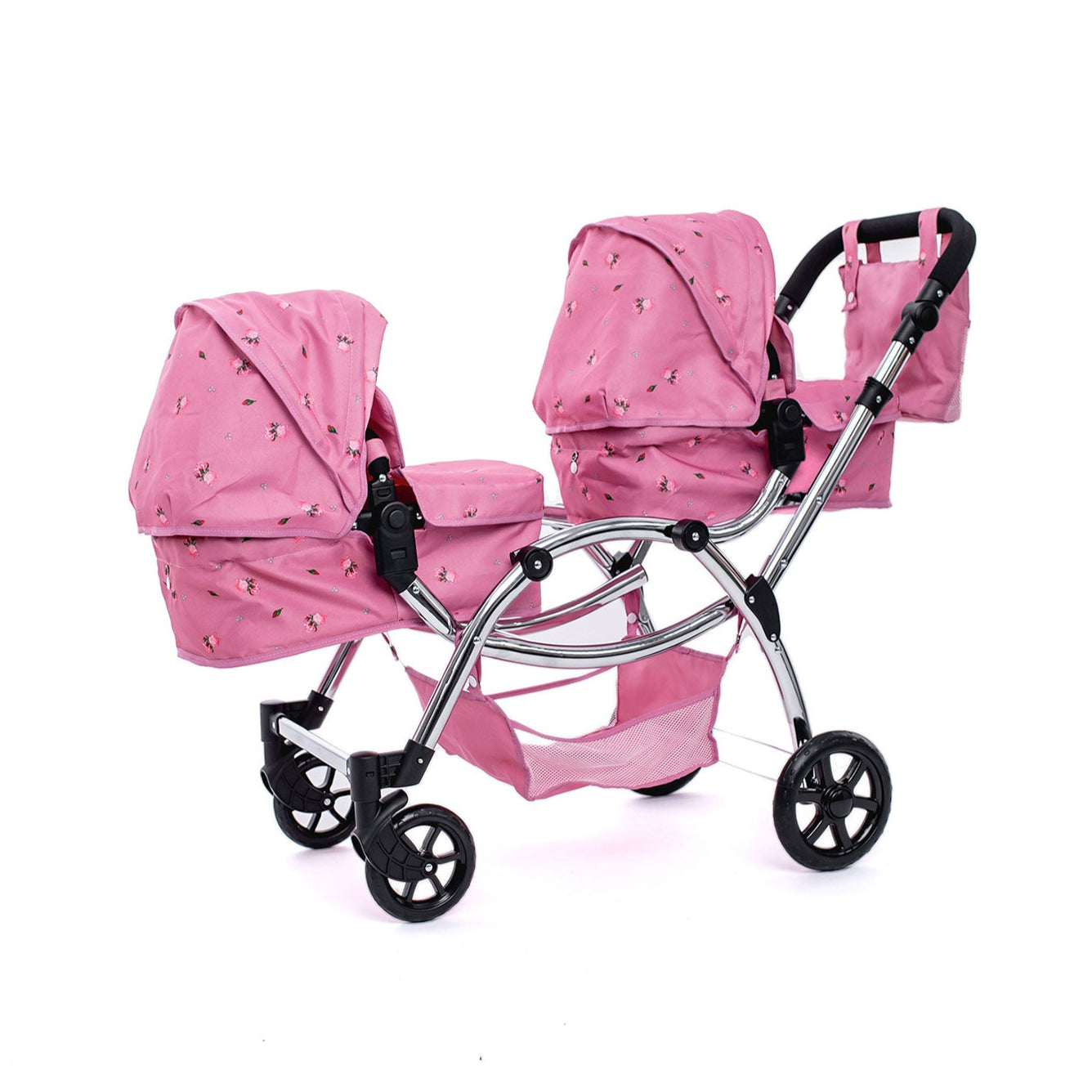 Roma Darcie Twin Dolls Pram - Pink 3+ years up to 84cm