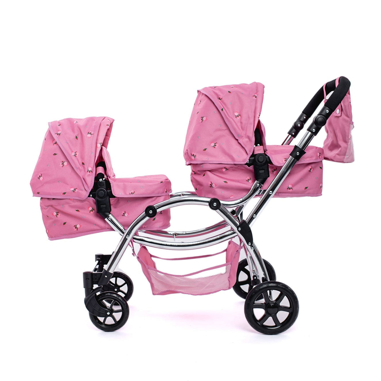 Roma Darcie Twin Dolls Pram - Pink 3+ years up to 84cm