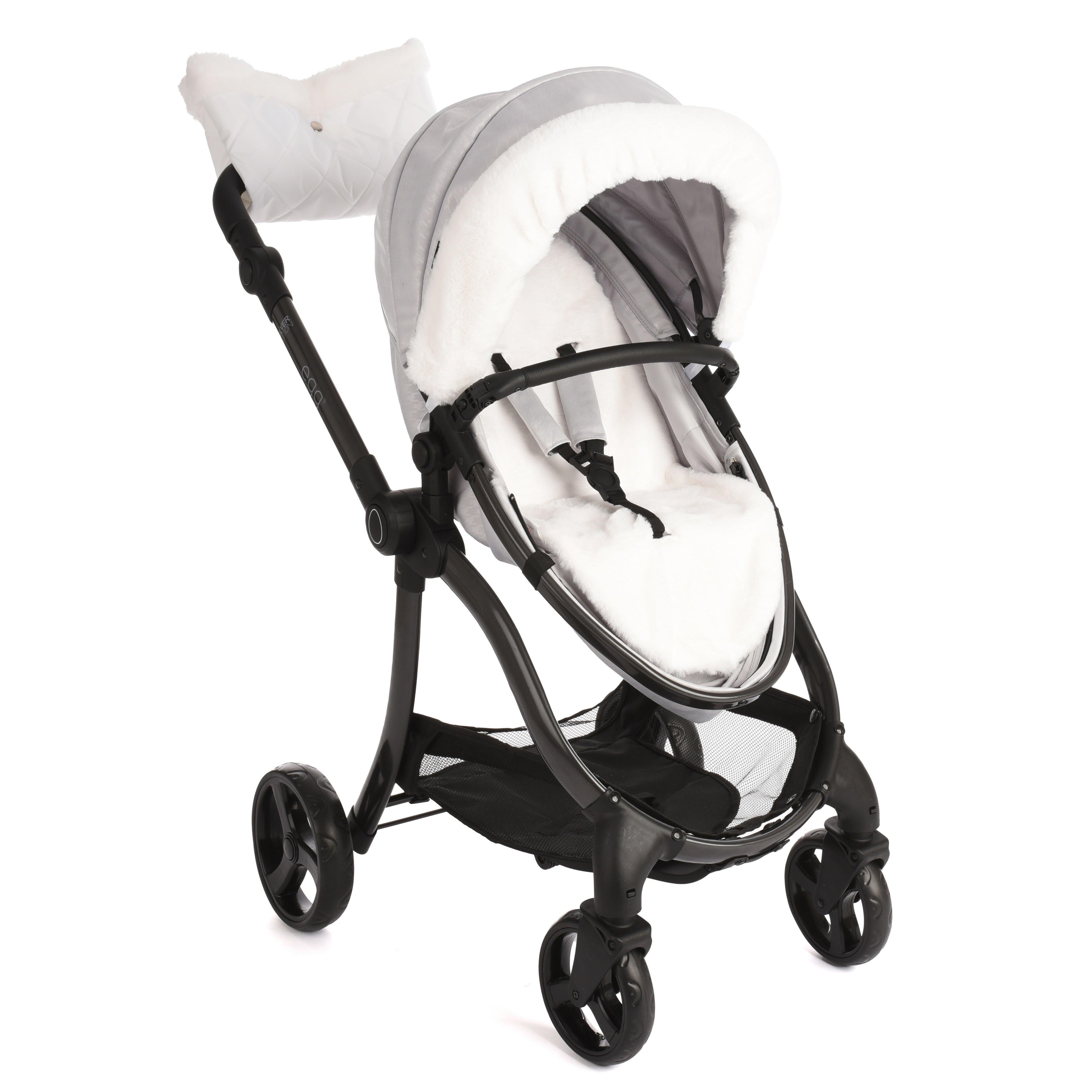 egg® Dolls Pram Fur Accessory Pack - White