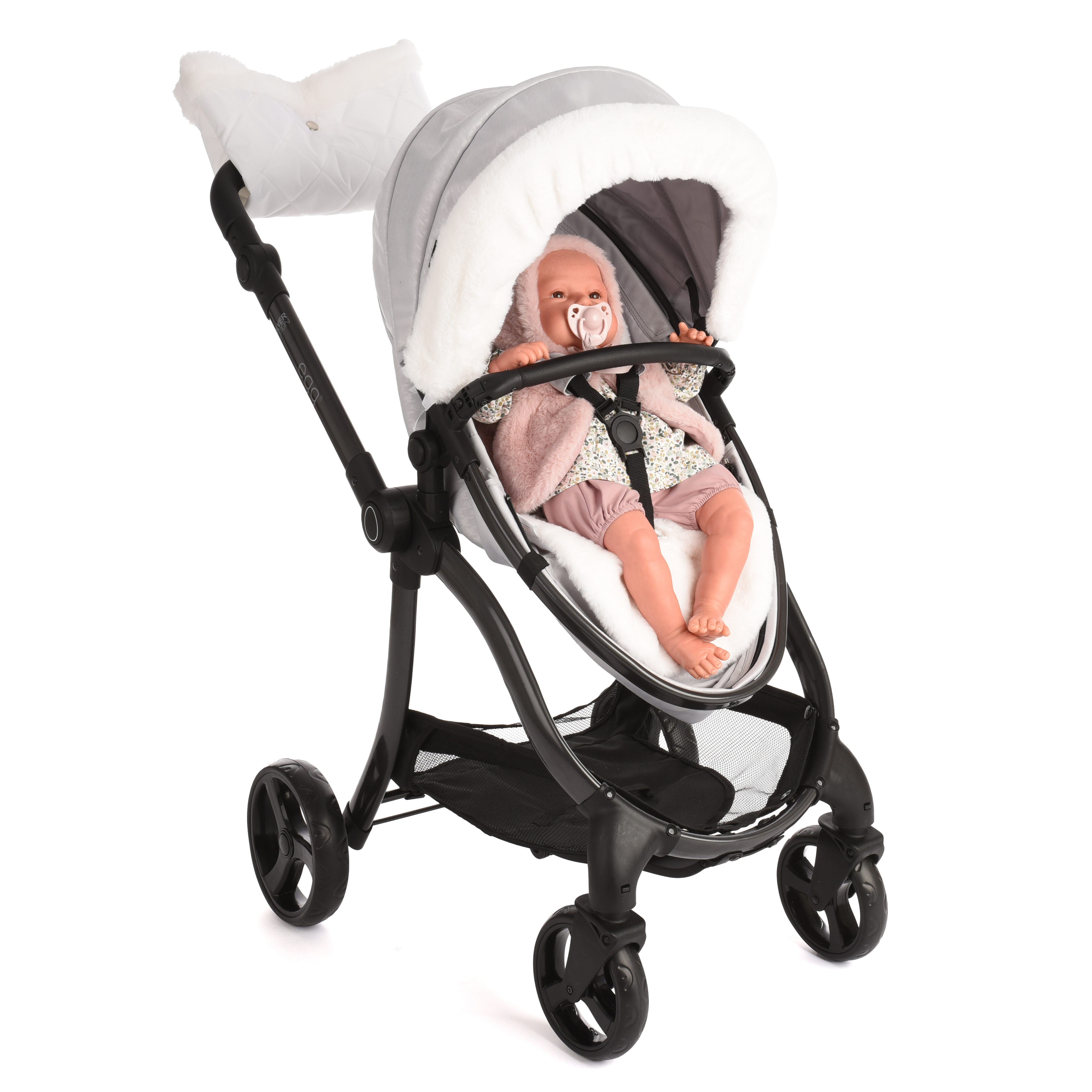 egg® Dolls Pram - Houndstooth Silver