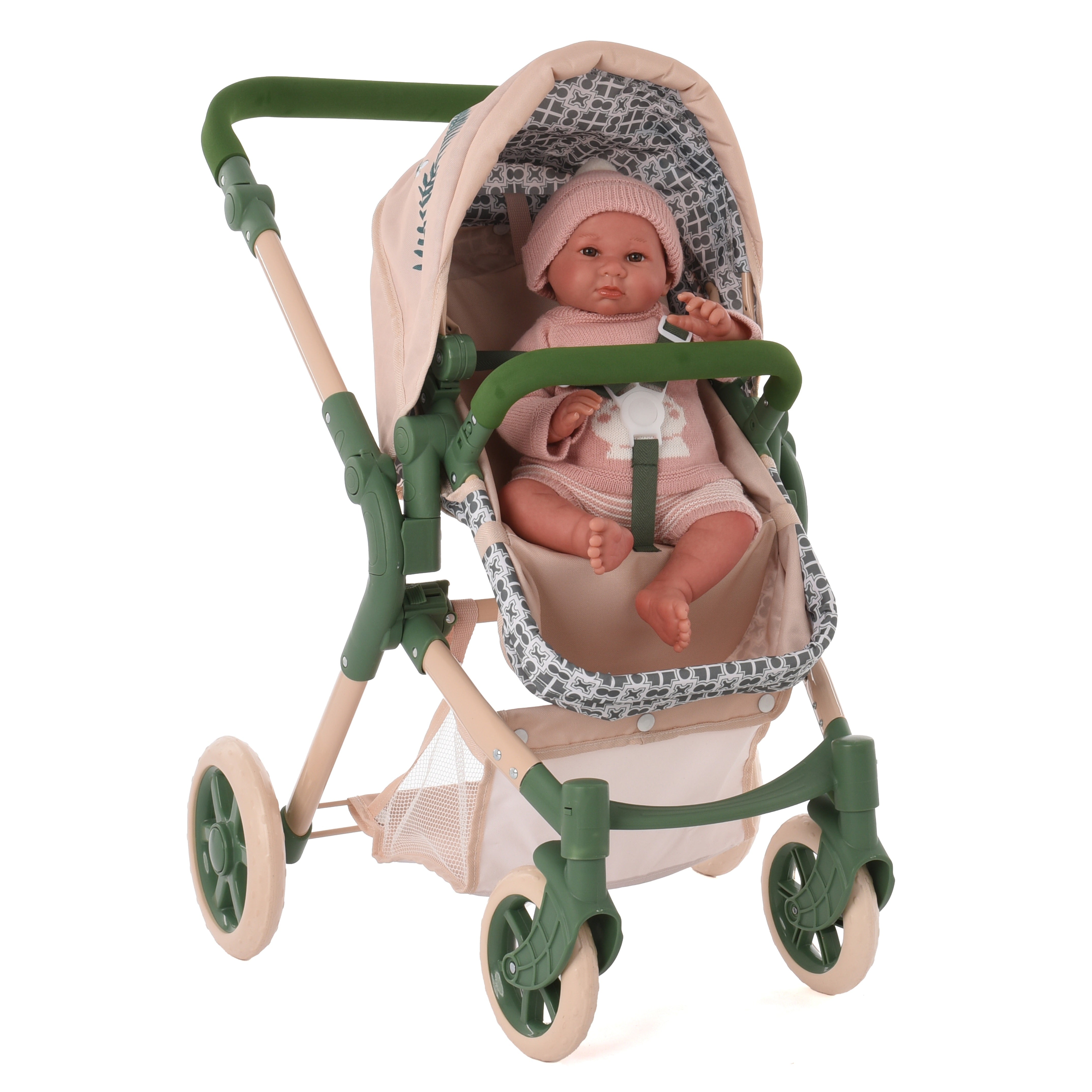 Roma RHS Single Dolls Pram - Fern