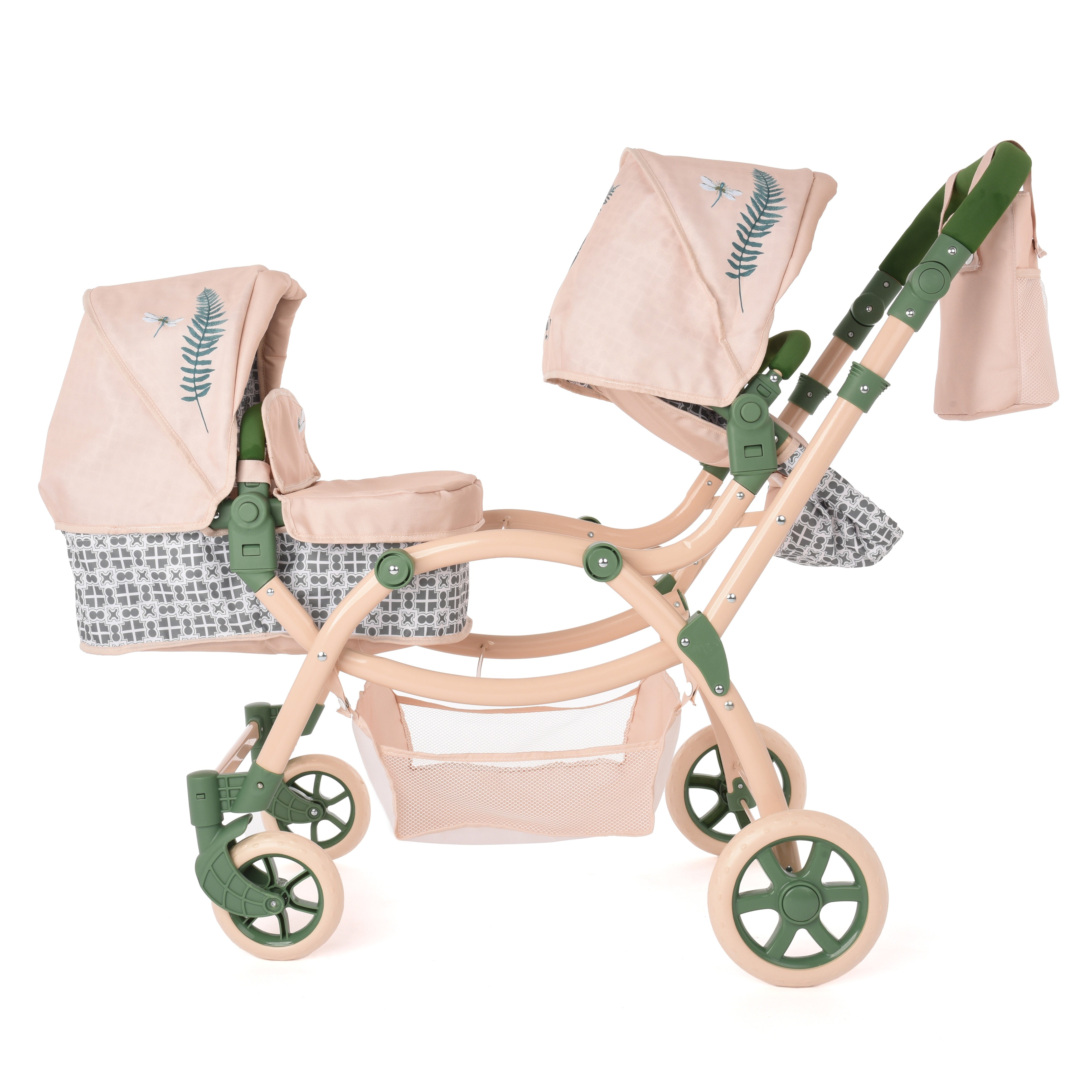 Roma RHS Twin Dolls Pram - Fern