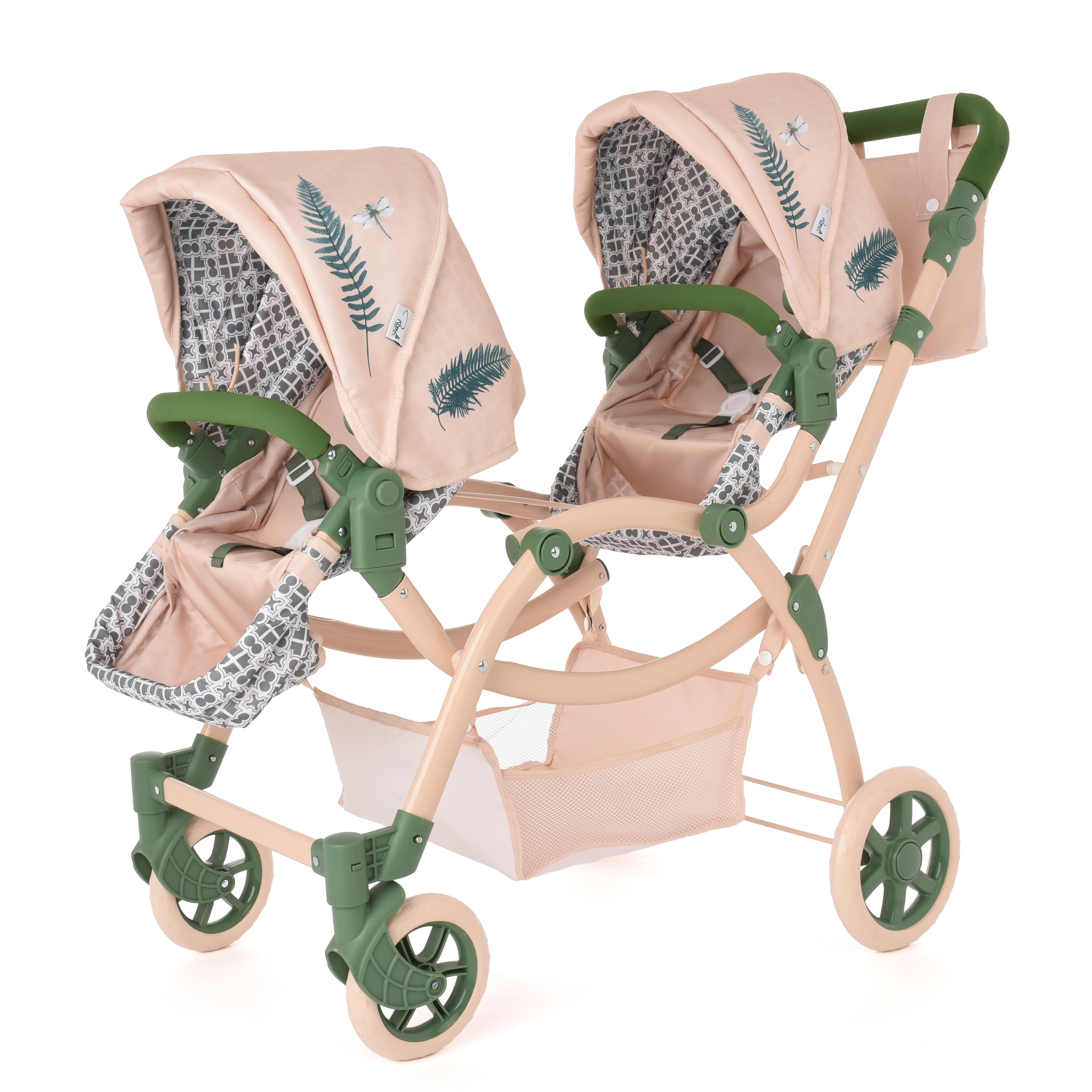 Roma RHS Twin Dolls Pram - Fern