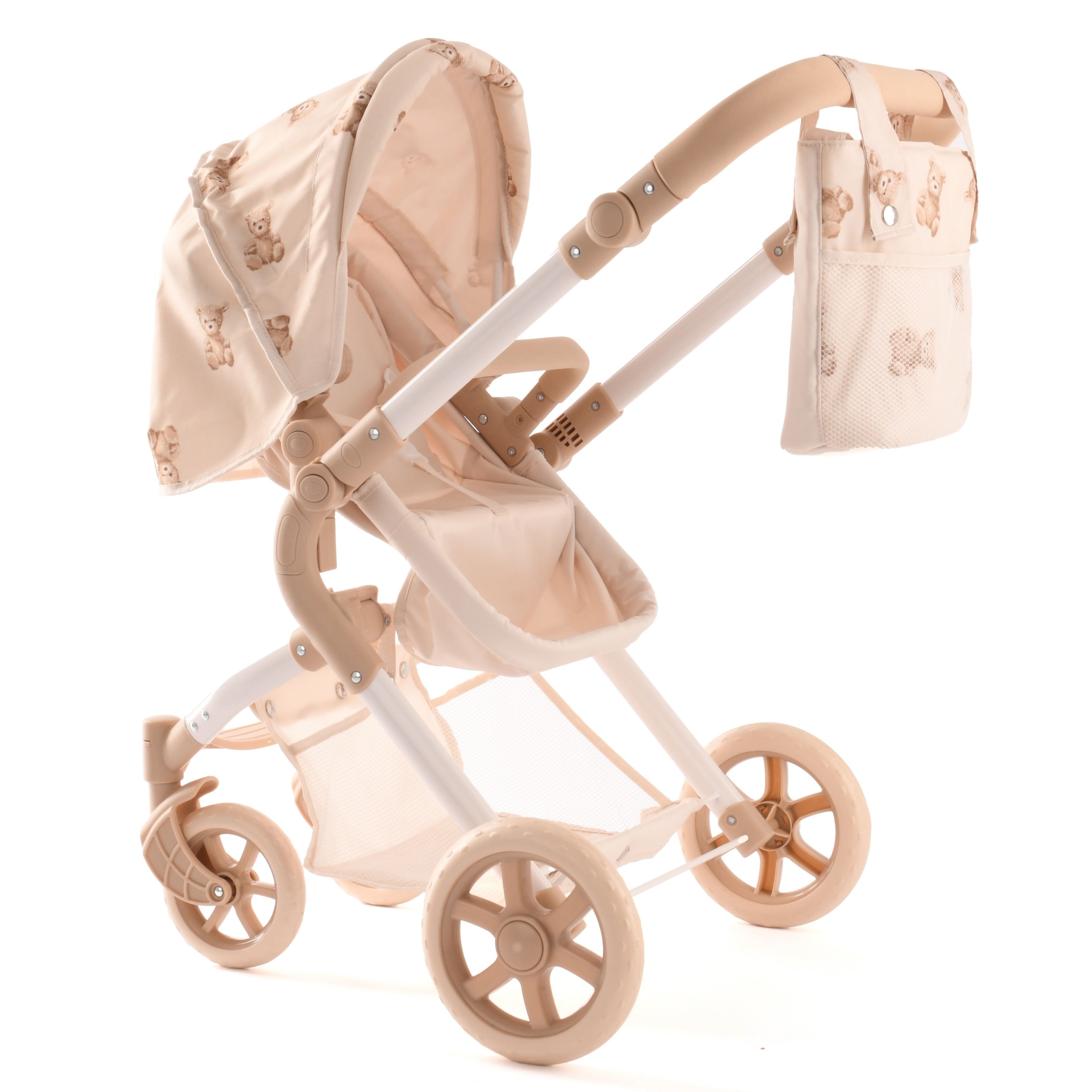 Roma Teddy Doll Pram & 10-in-1 Nursery Accessories Mega Bundle