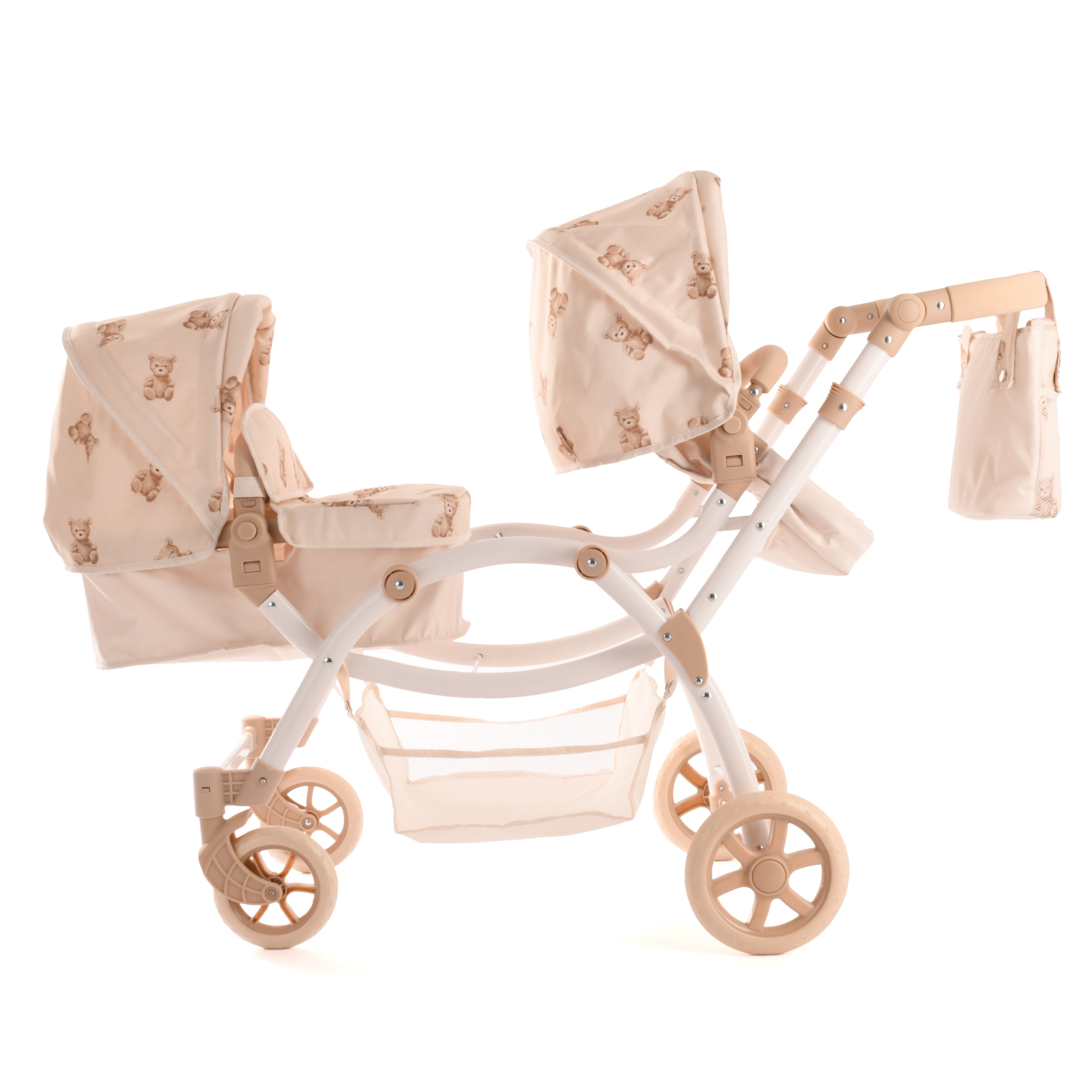 Roma Teddy Twin Dolls Pram – Double Dolls Buggy