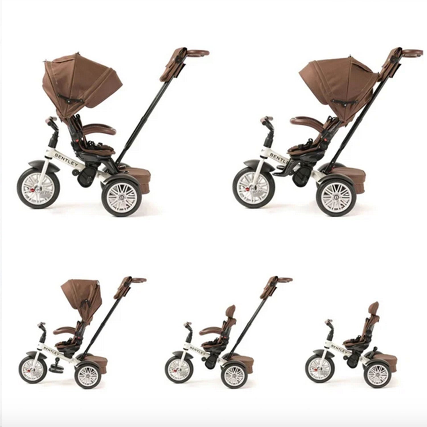 Bentley Trike - Satin White / Brown