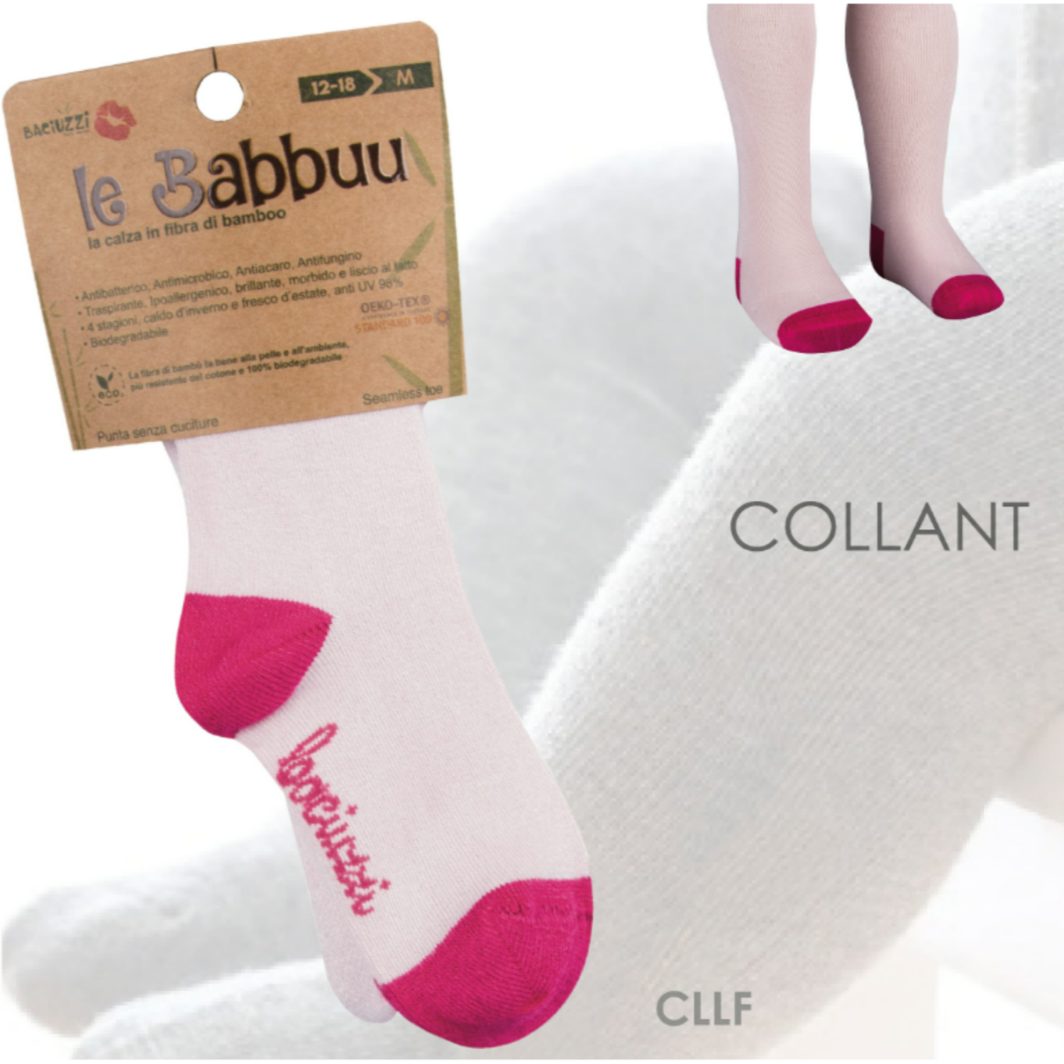 Green Baby - Bamboo Fibre Tights - Pink