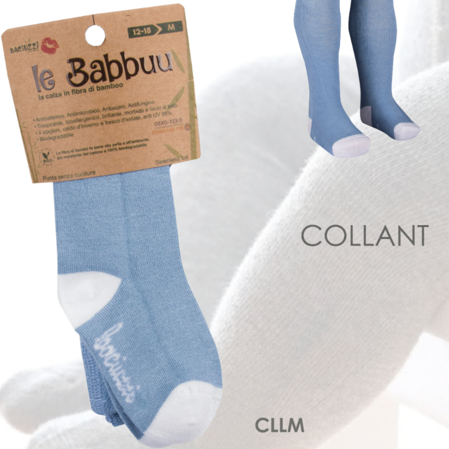 Green Baby - Bamboo Fibre Tights - Blue