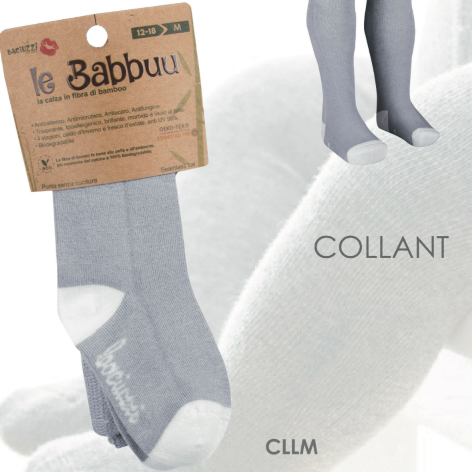 Green Baby - Bamboo Fibre Tights - Grey