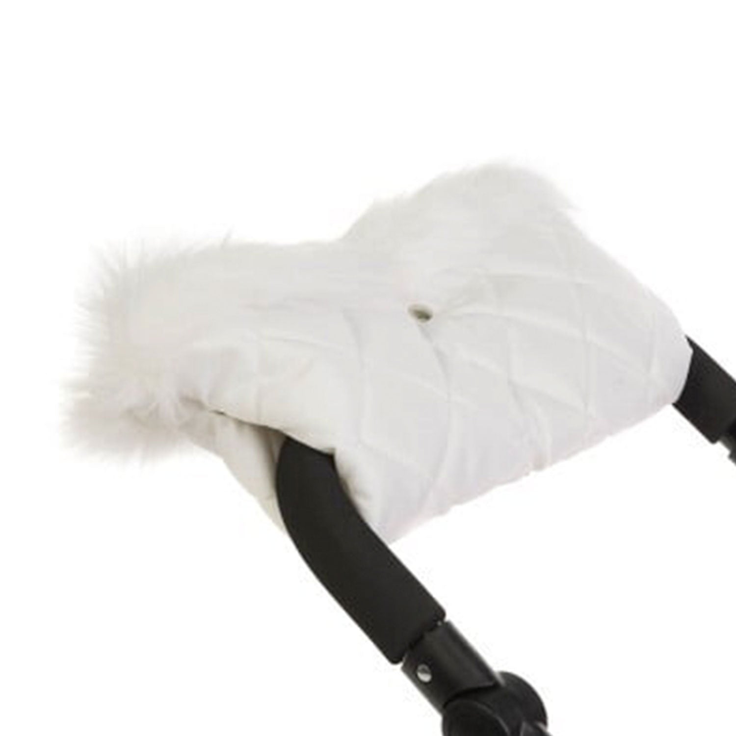Roma Dolls Pram Fur Handmuff - White
