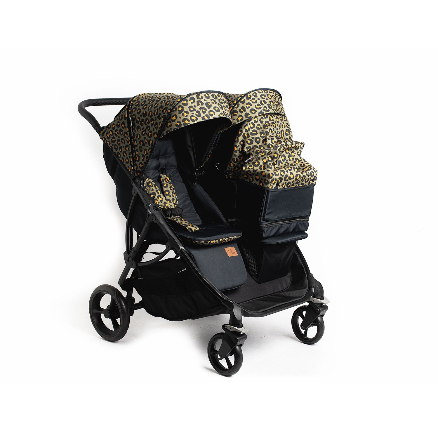 Roma Gemini Sibling Bundle - Khaki Leopard + FREE Footmuff