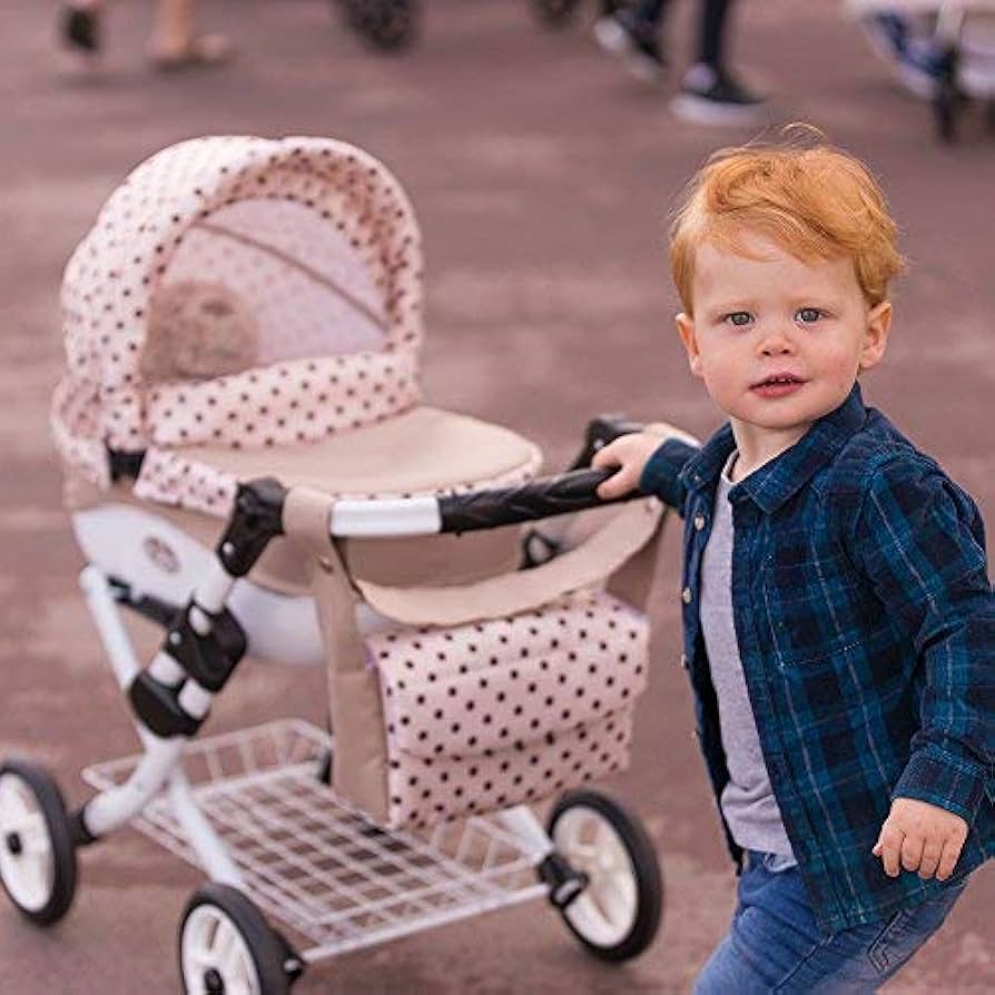 Ex-Display Roma Wynnie Dolls Pram - Coffee Polka