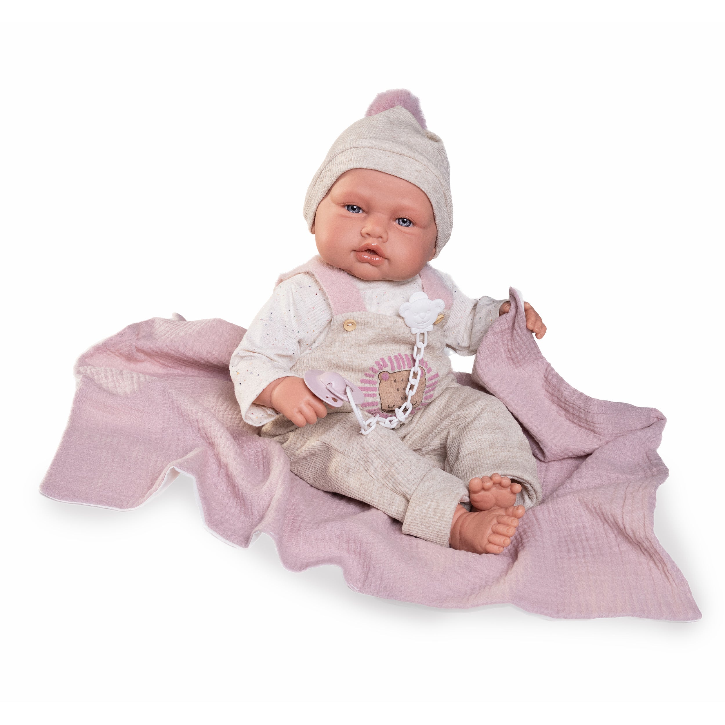 Antonio Juan Babydoo Doll - Poseable Doll with Blanket 50cm 18310