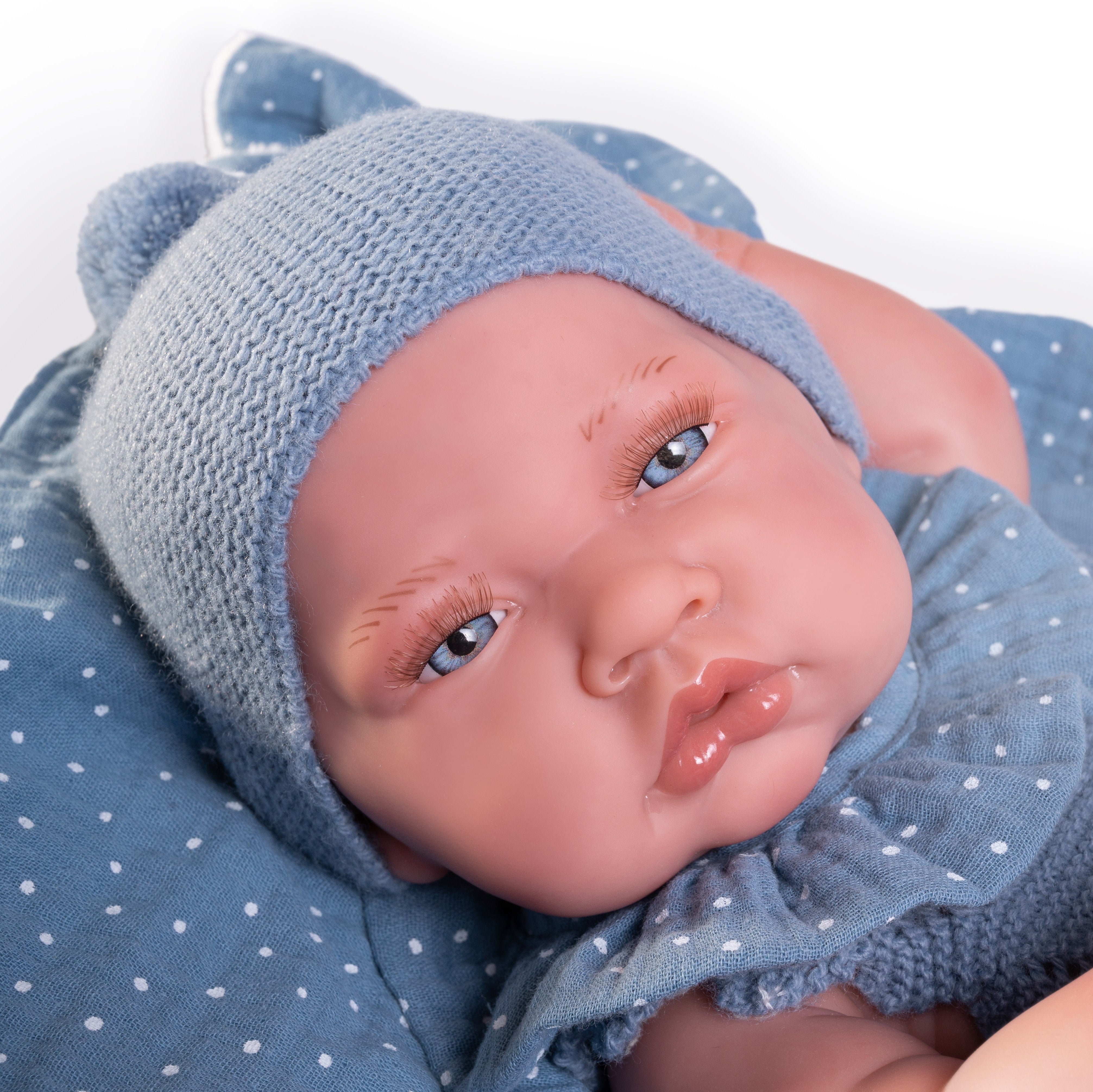 Antonio Juan Doll - Sweet Reborn Lúi with Blue Blanket 42cm 80219