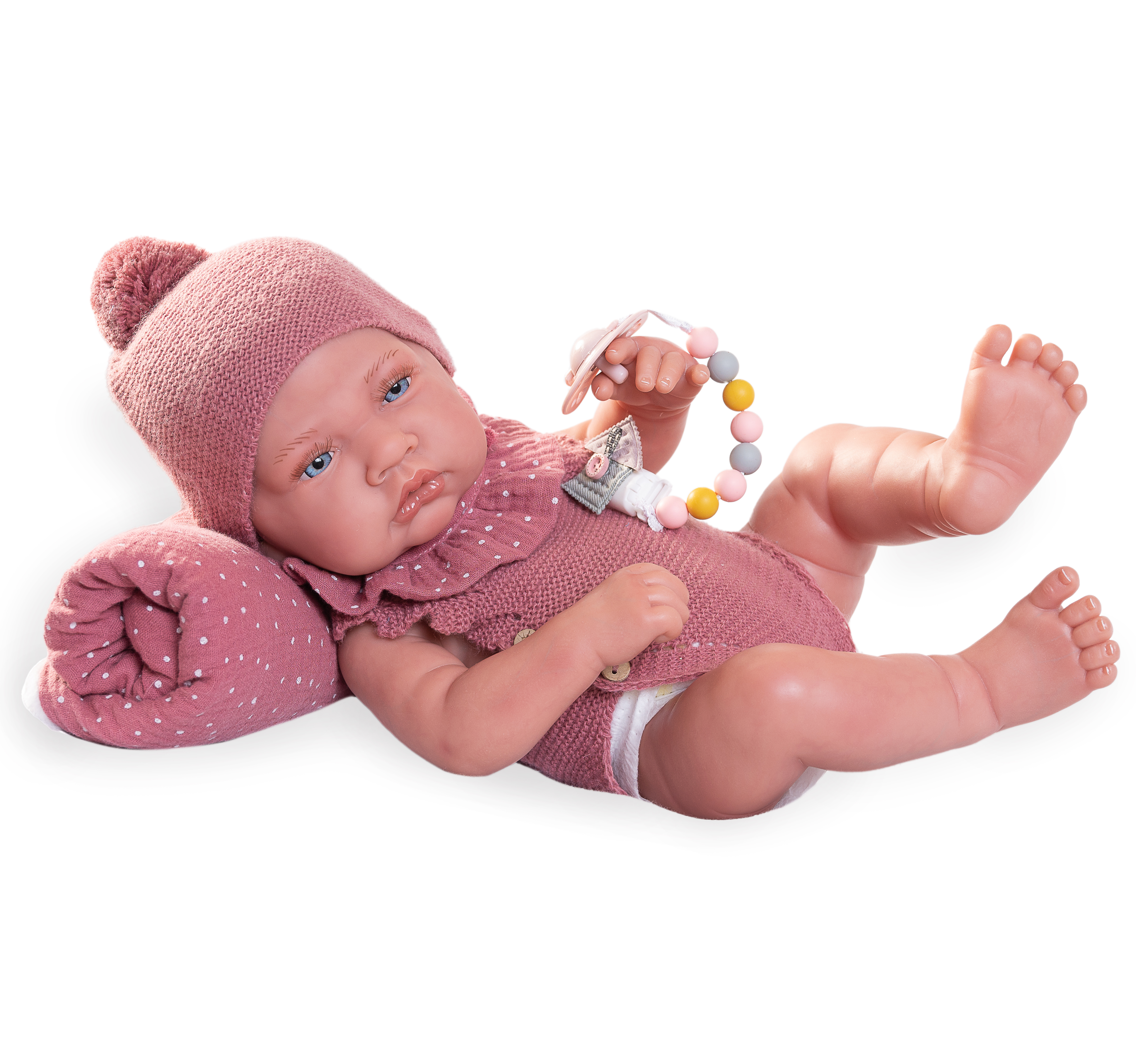 Antonio Juan Doll - Sweet Reborn Lúa with Pink Blanket 42cm 80220
