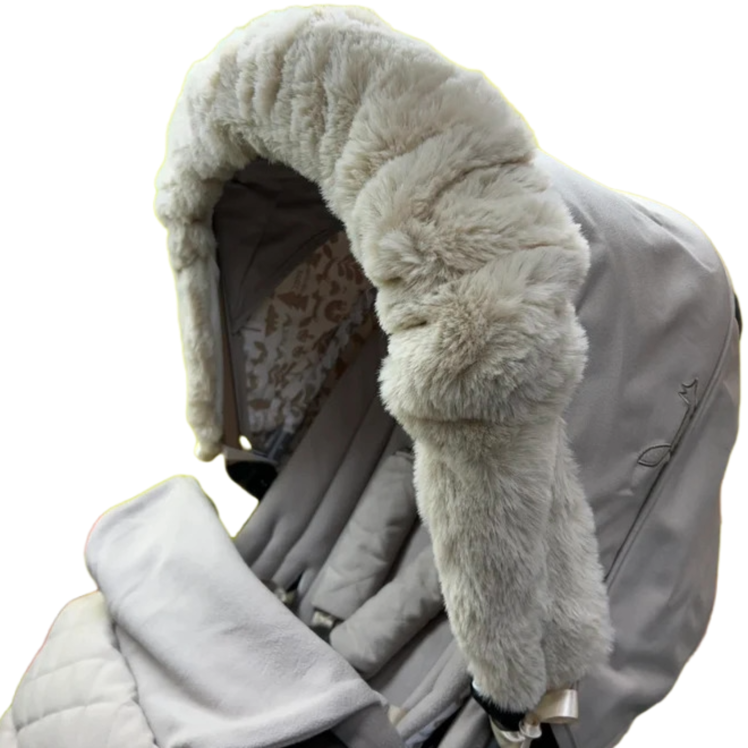 Roma Stroller Hood Fur - Feather