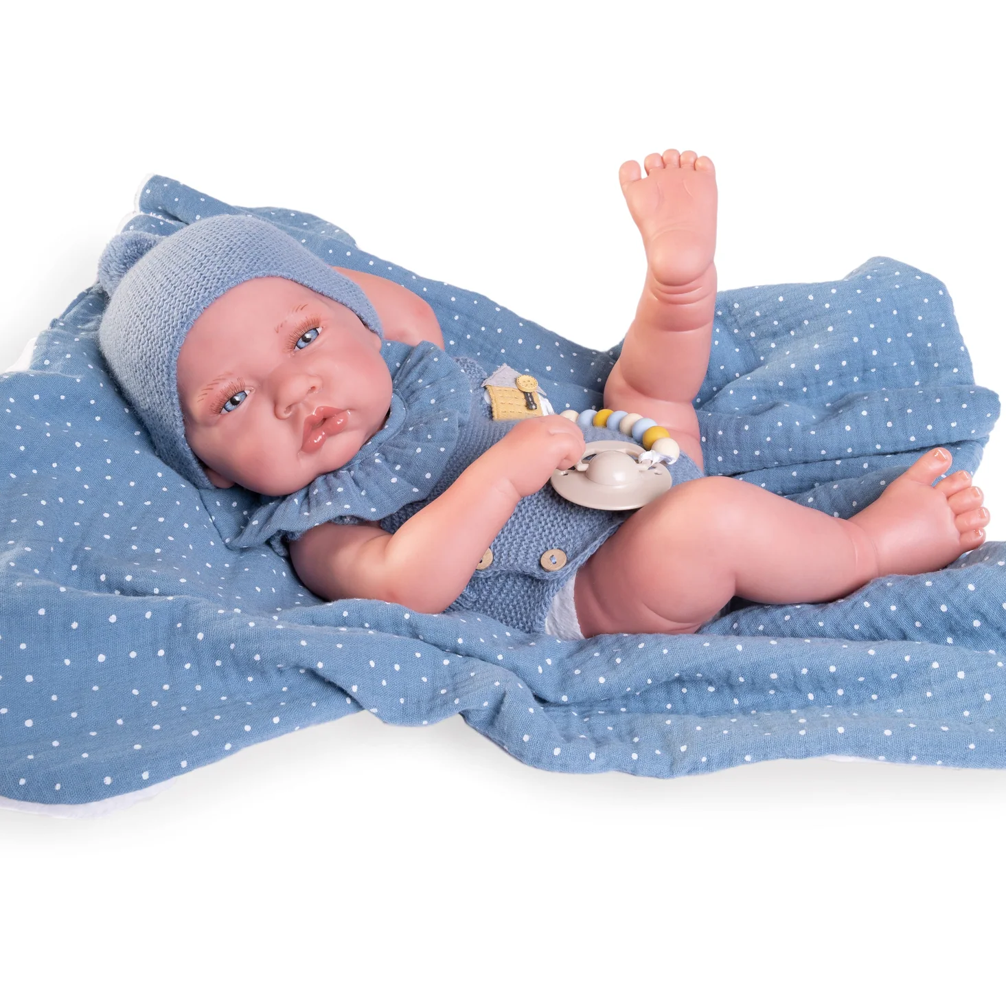 Antonio Juan Doll - Sweet Reborn Lúi with Blue Blanket 42cm 80219