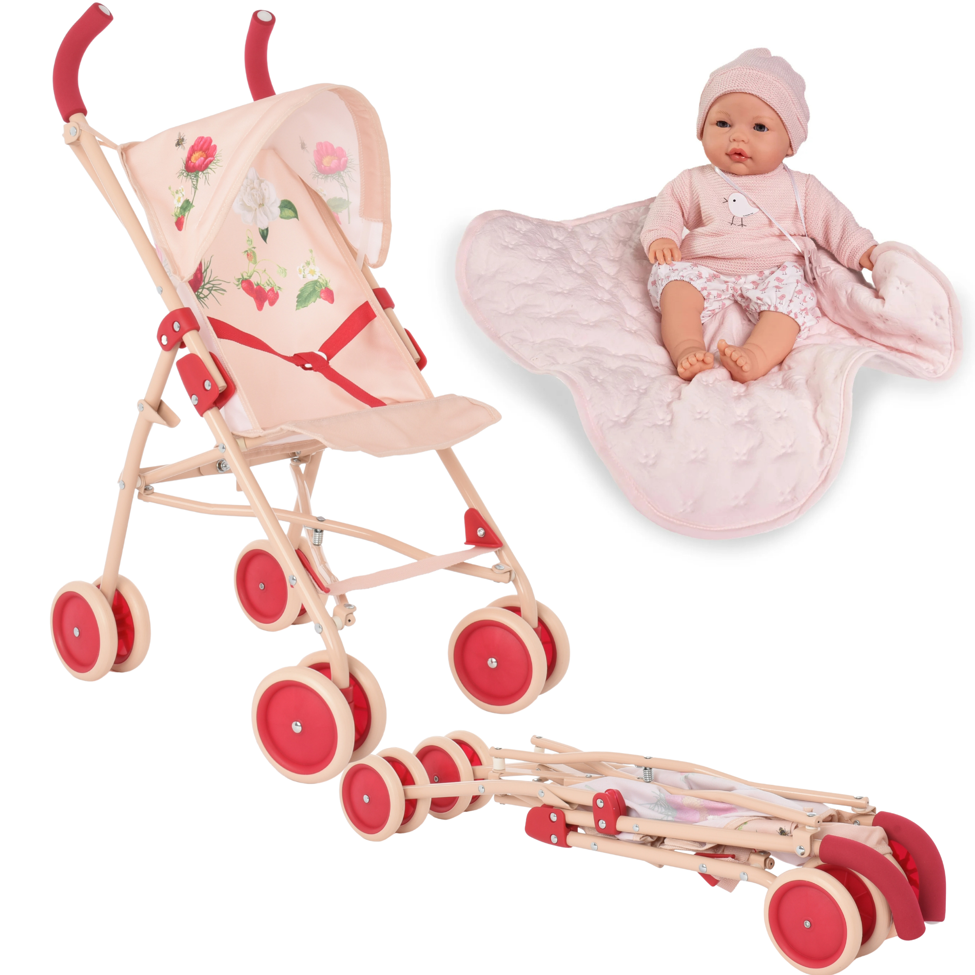 Roma RHS XL Umbrella Buggy and Crying Doll - Flora