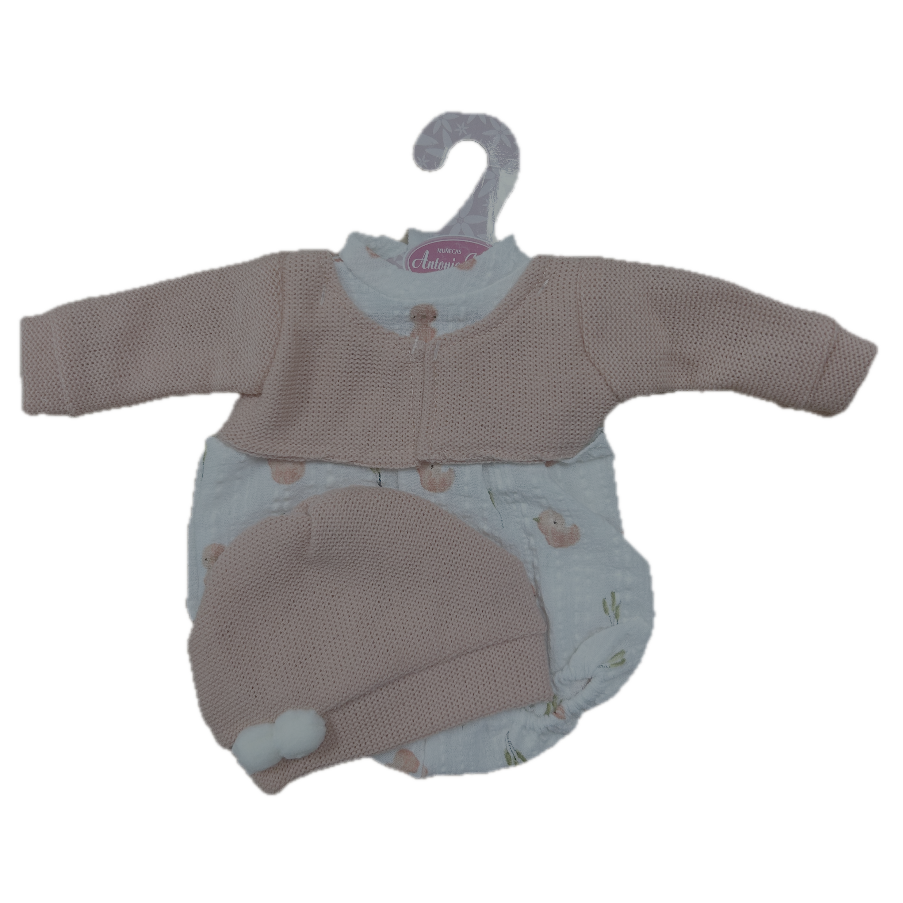 Antonio Juan Clothing for a 33cm Doll – Apricot Duck Romper 3 Piece