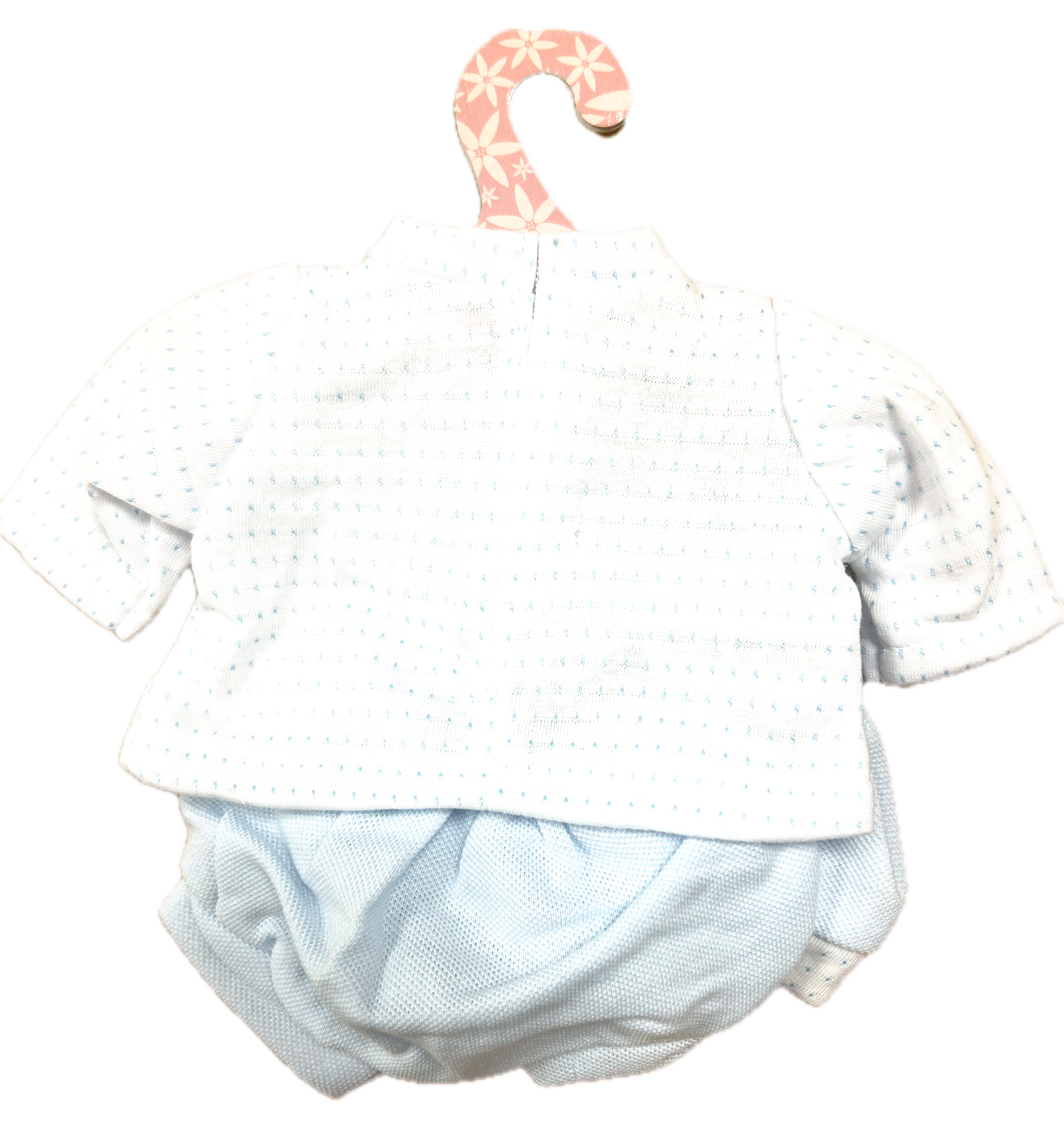 Antonio Juan Clothing for a 33cm Doll – Blue Spot Romper and Hat