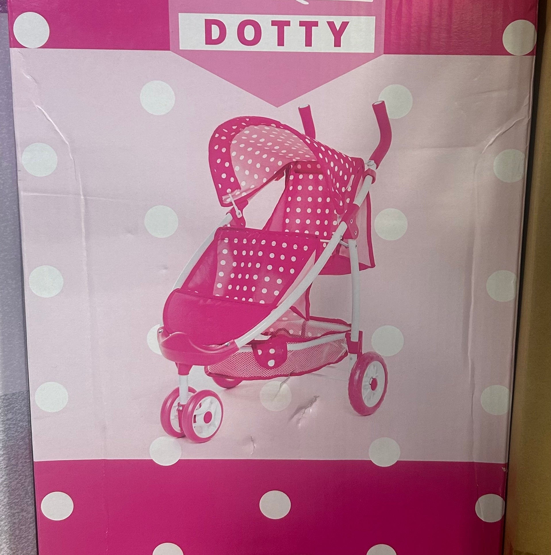 Warehouse Clearance Roma Dotty Tandem Dolls Pram 3+ years 65cm