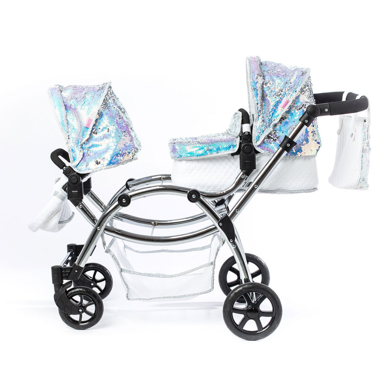 Warehouse Clearance Roma Polly Amy Childs Twin Dolls Pram - Mermaid 3+ years up to 84cm