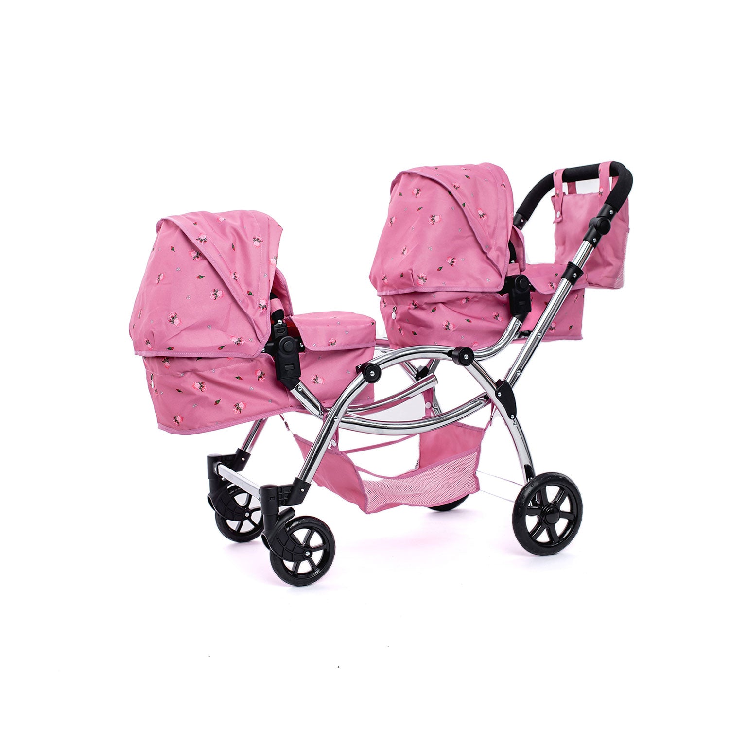 Roma Darcie Twin Dolls Pram - Pink 3+ years 88cm