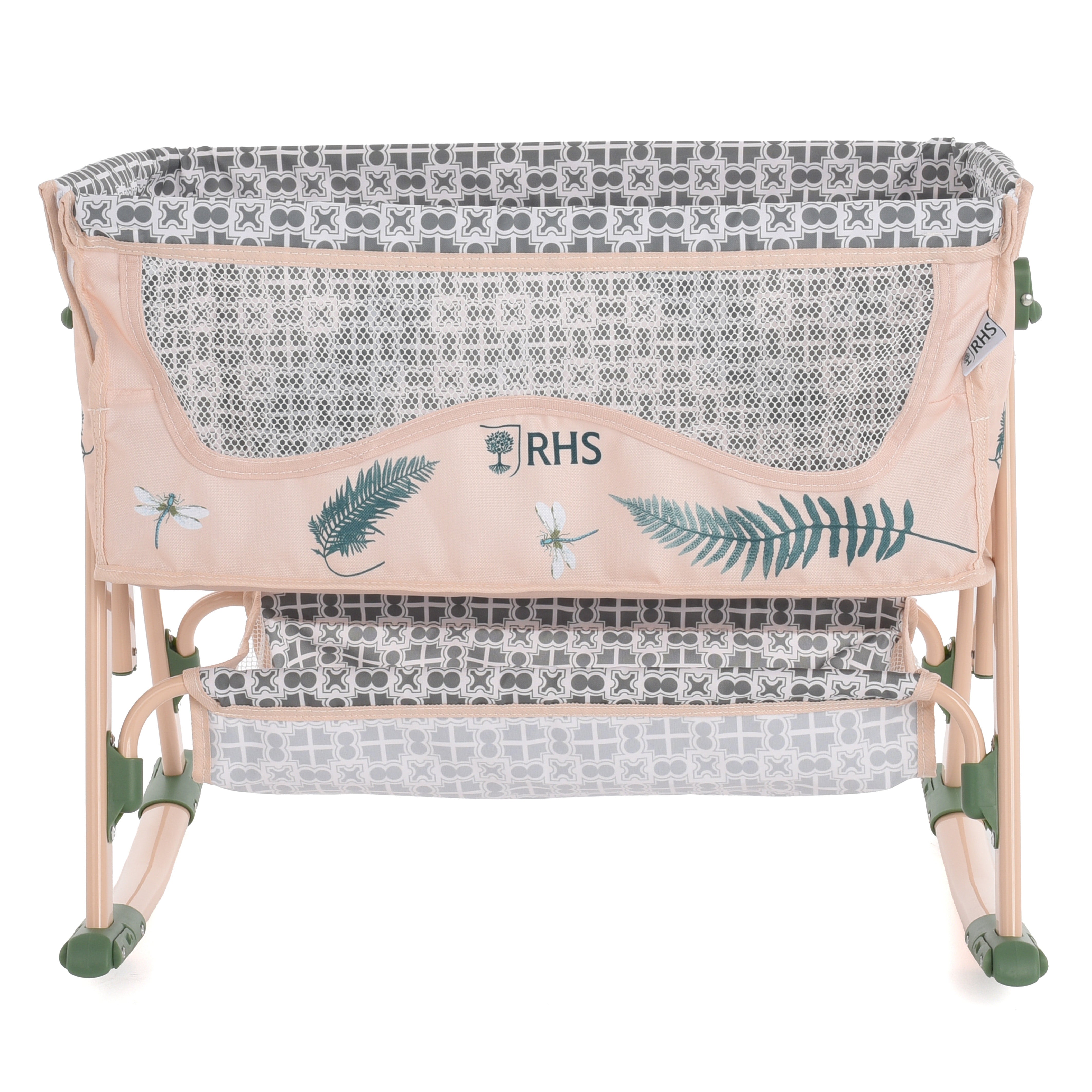 Roma RHS Bedside Crib - Fern