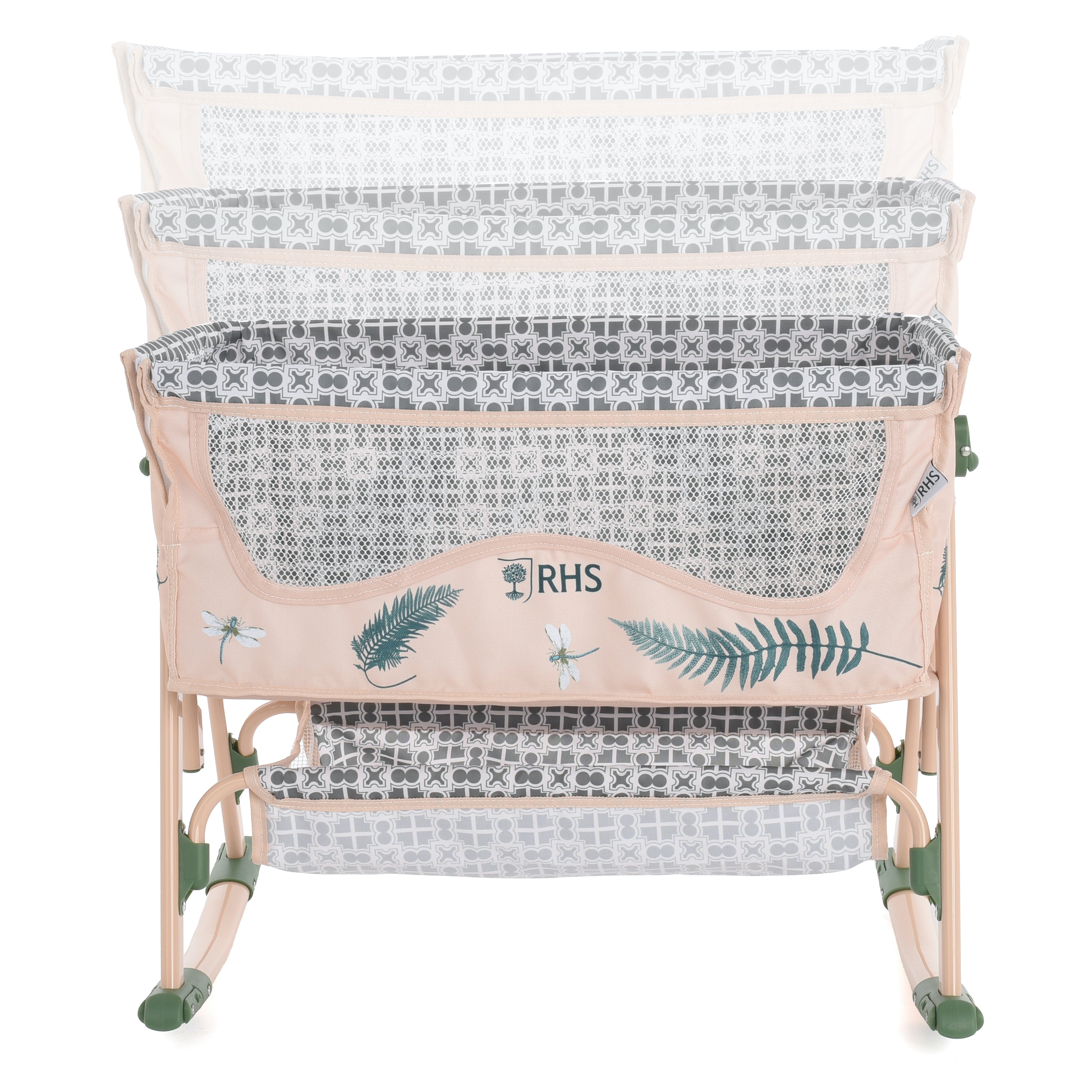 Roma RHS Bedside Crib - Fern