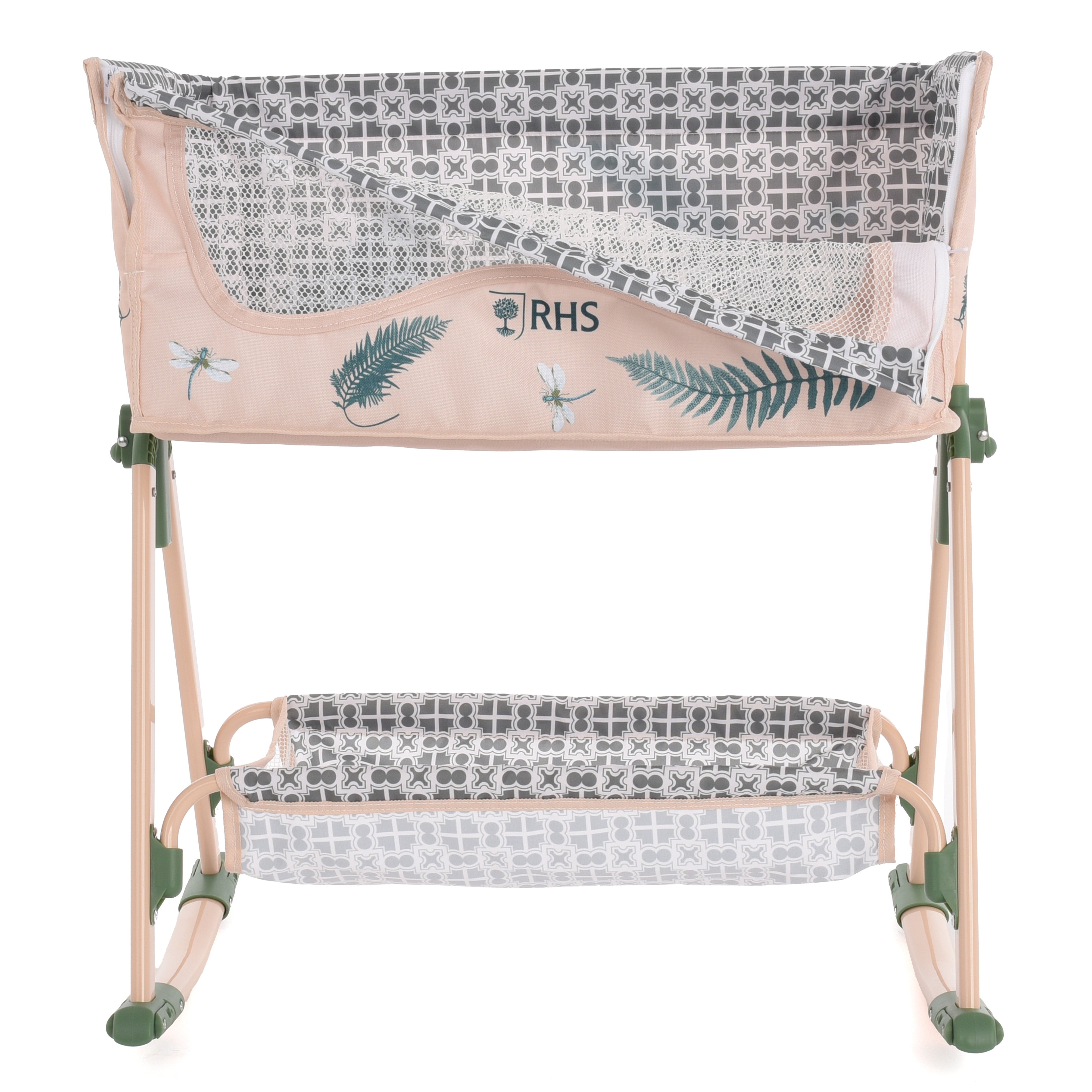 Roma RHS Bedside Crib - Fern