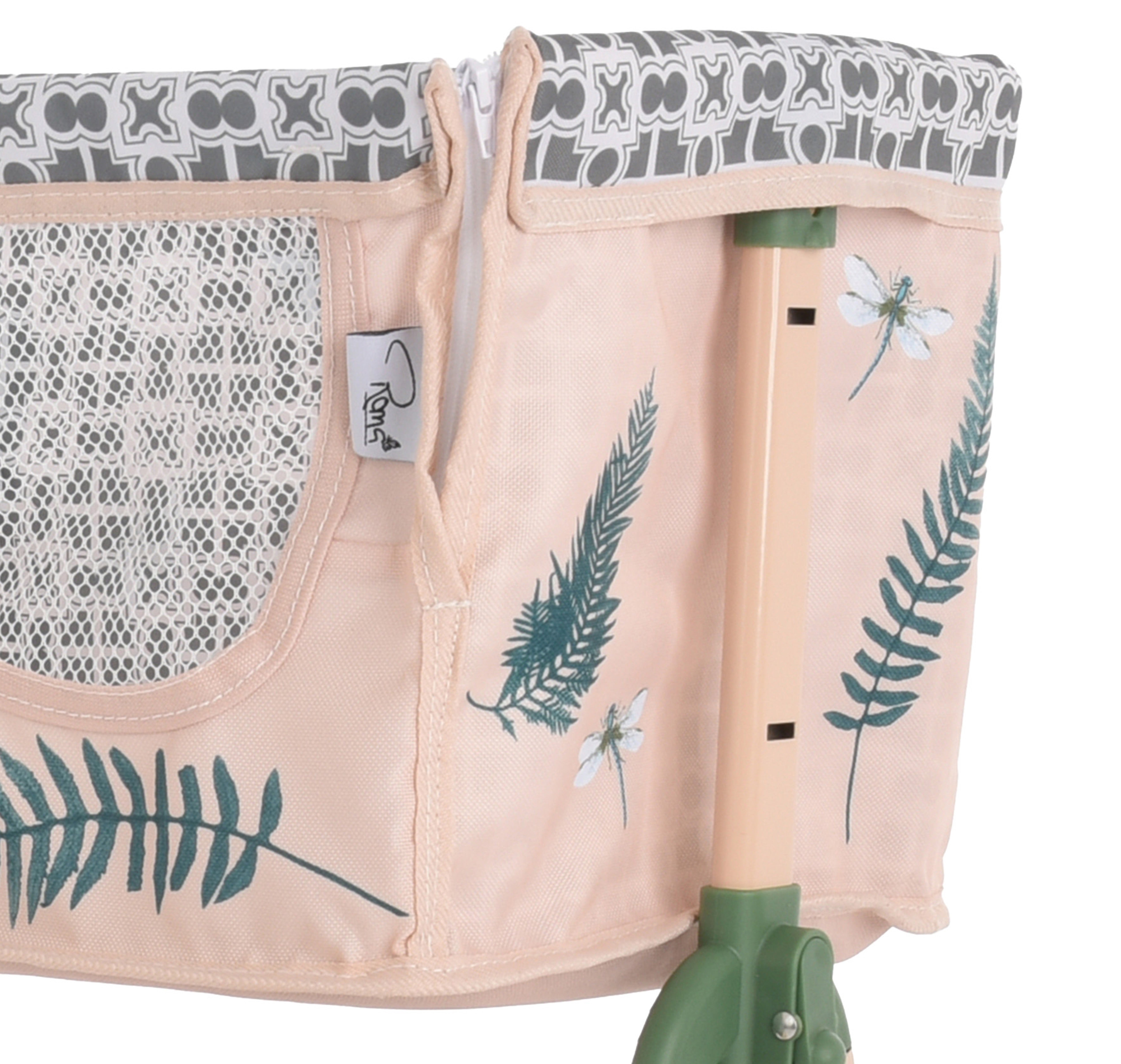 Roma RHS Bedside Crib - Fern
